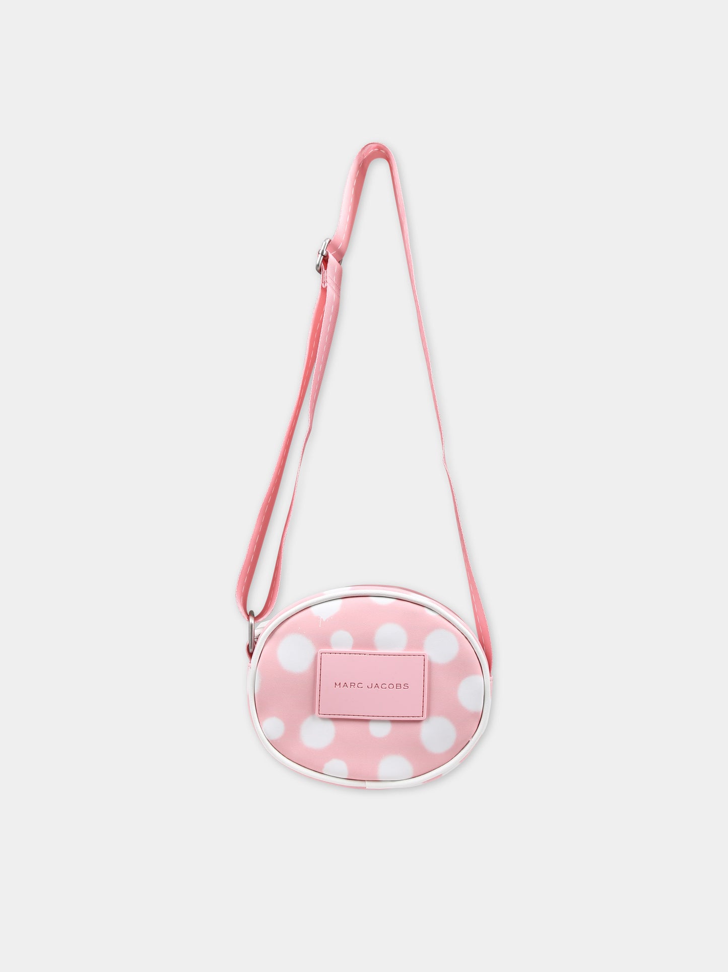Borsa rosa per bambina con pois bianchi all-over,Little Marc Jacobs,W60006 45T