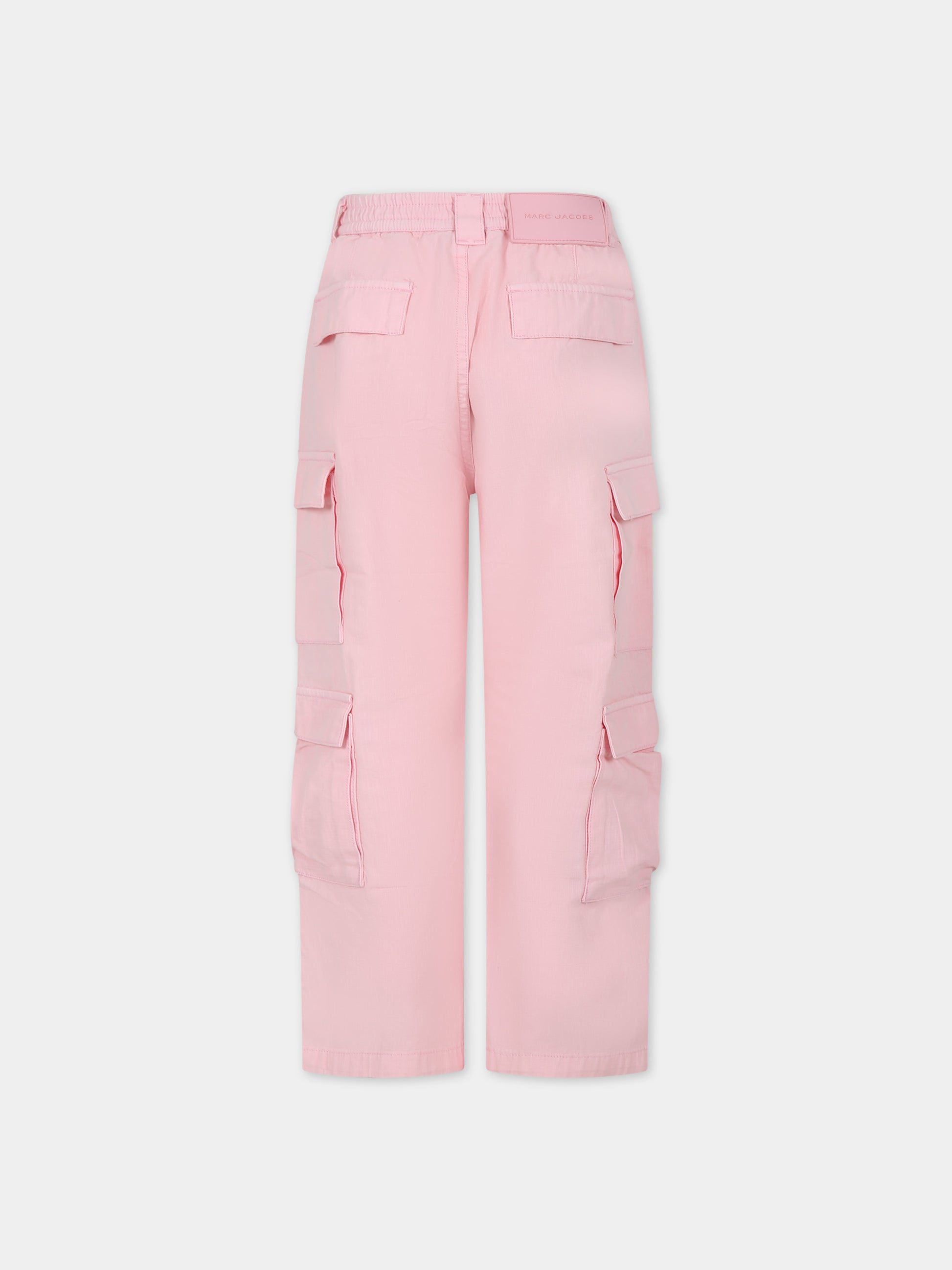 Pantaloni cargo rosa per bambina,Little Marc Jacobs,W60161 45T