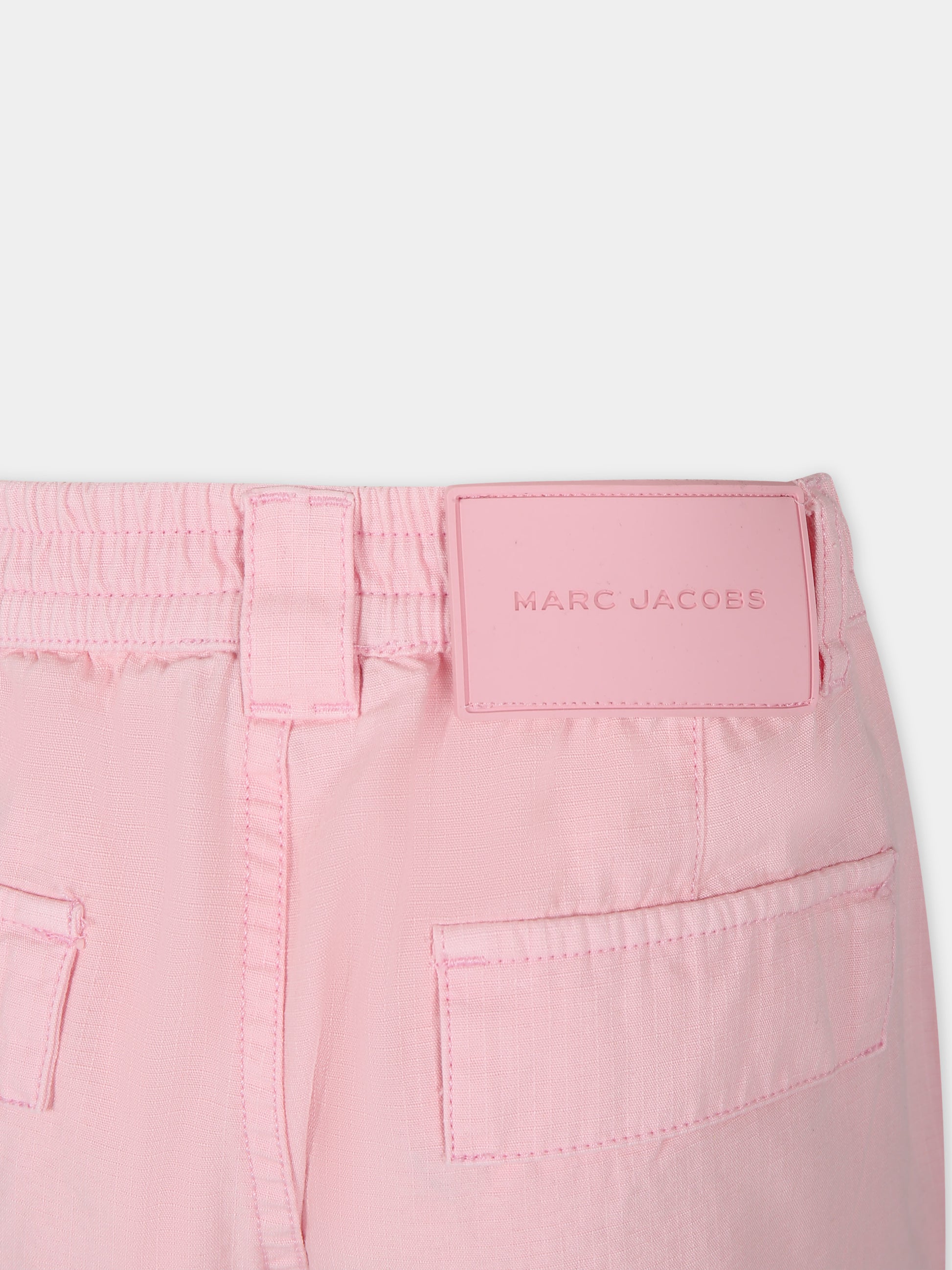 Pantaloni cargo rosa per bambina,Little Marc Jacobs,W60161 45T