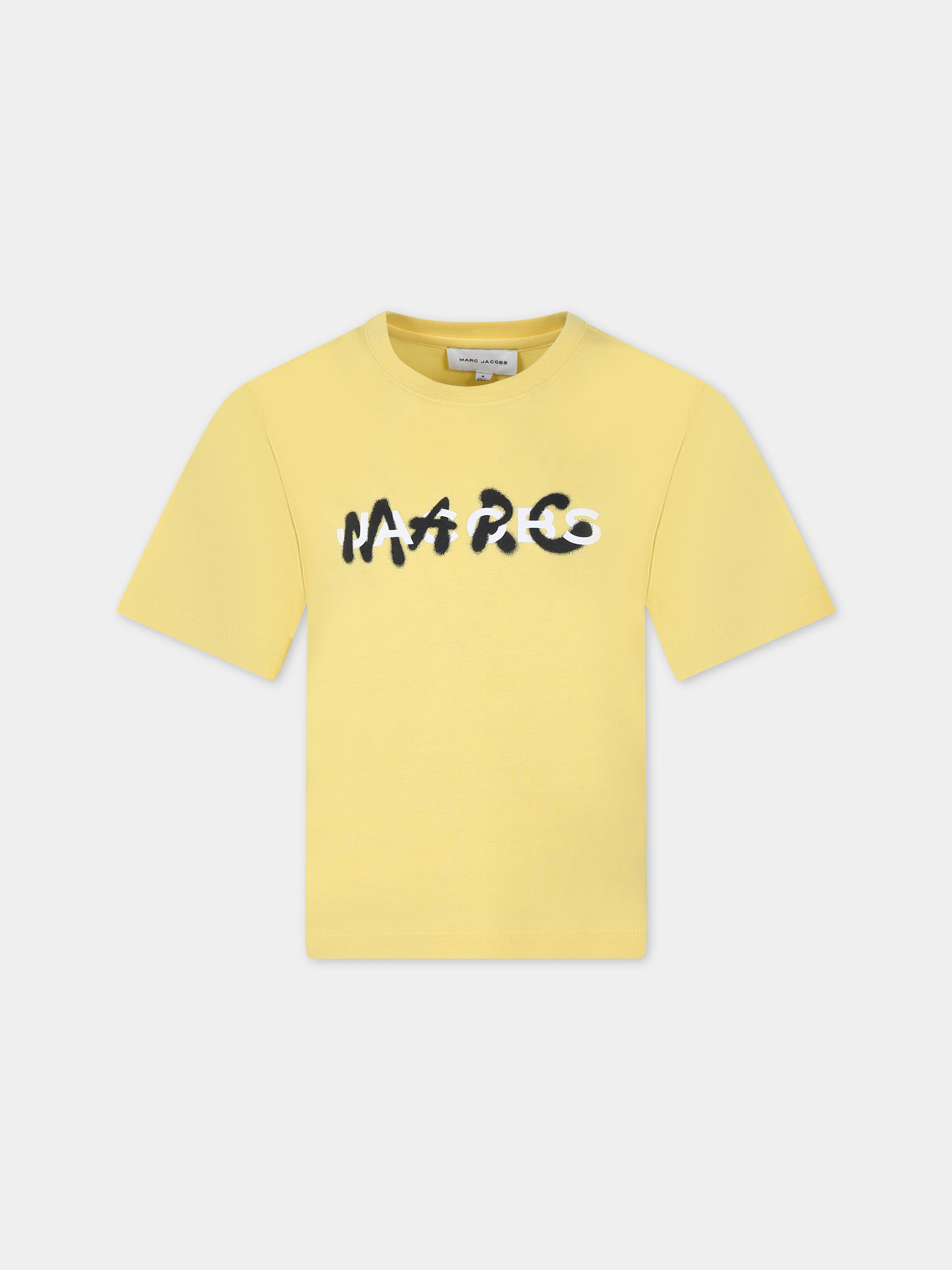 T-shirt gialla per bambini con logo,Little Marc Jacobs,W60212 577