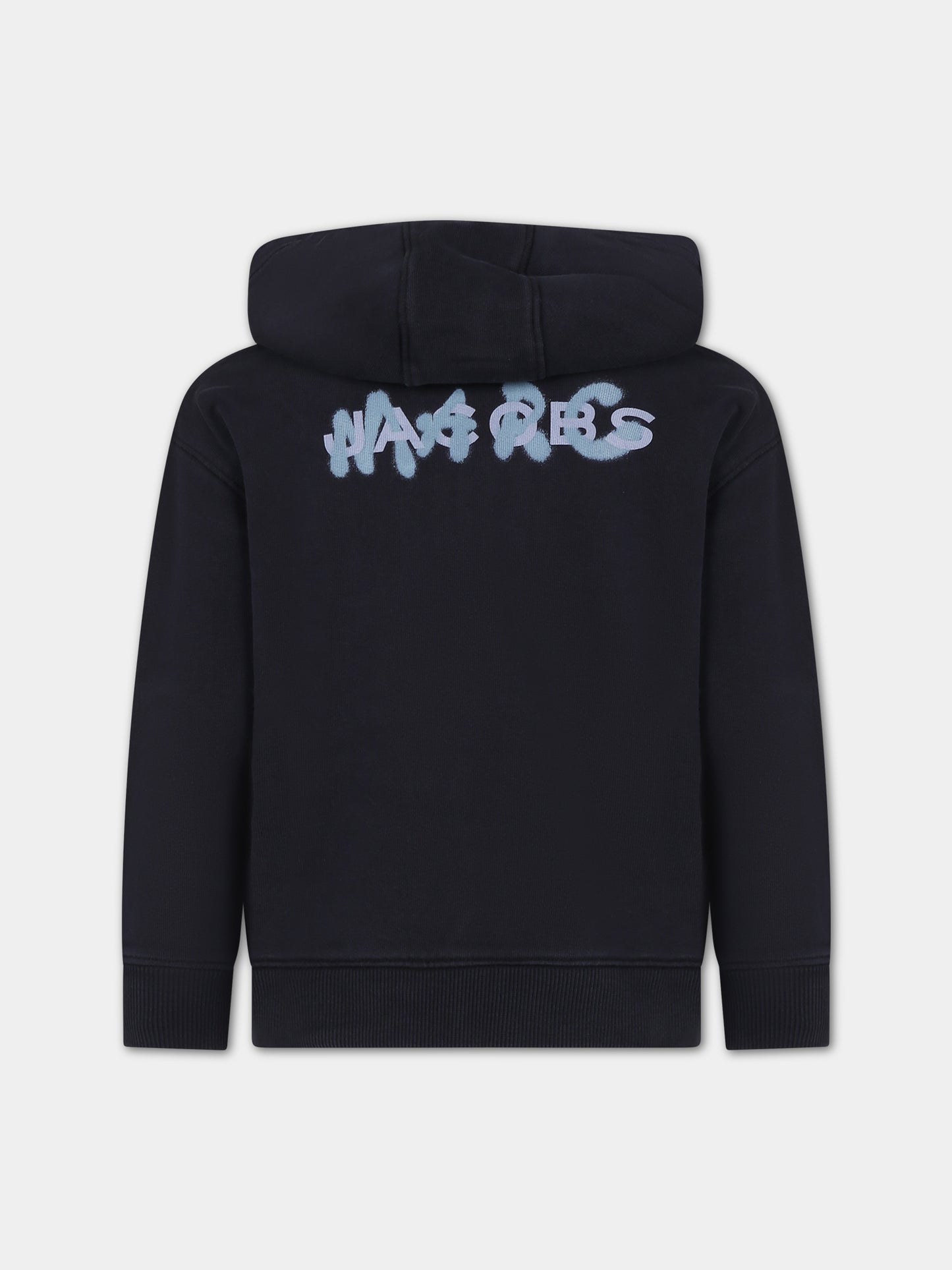 Felpa nera per bambini con logo,Little Marc Jacobs,W60215 09B