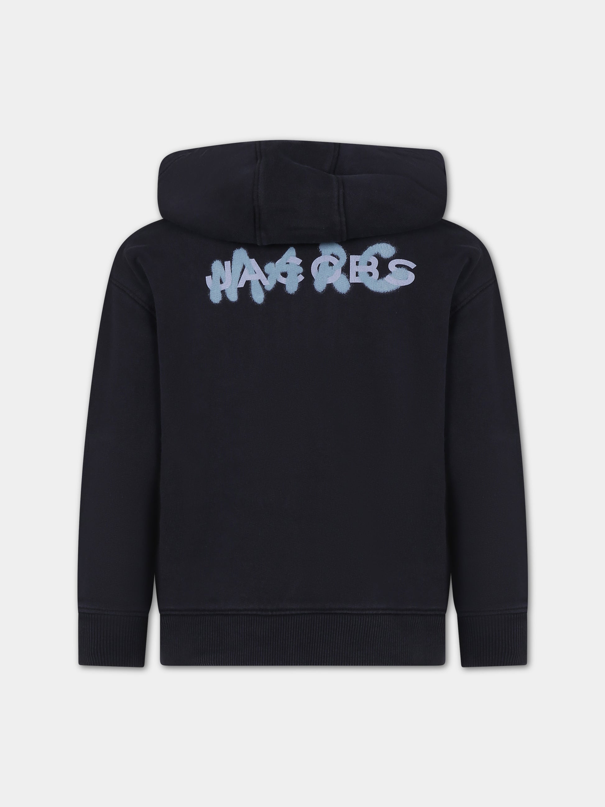 Felpa nera per bambini con logo,Little Marc Jacobs,W60215 09B