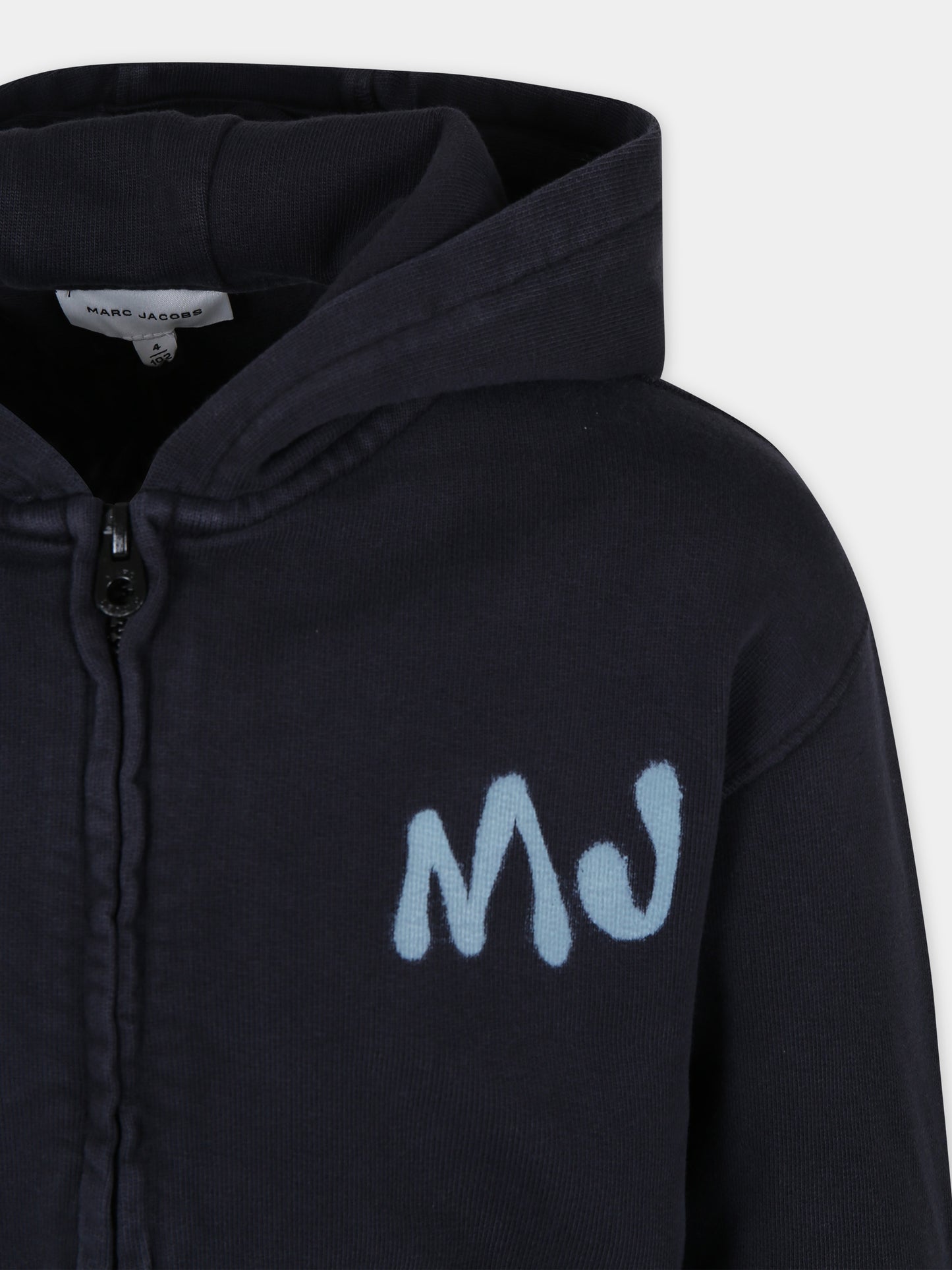 Felpa nera per bambini con logo,Little Marc Jacobs,W60215 09B