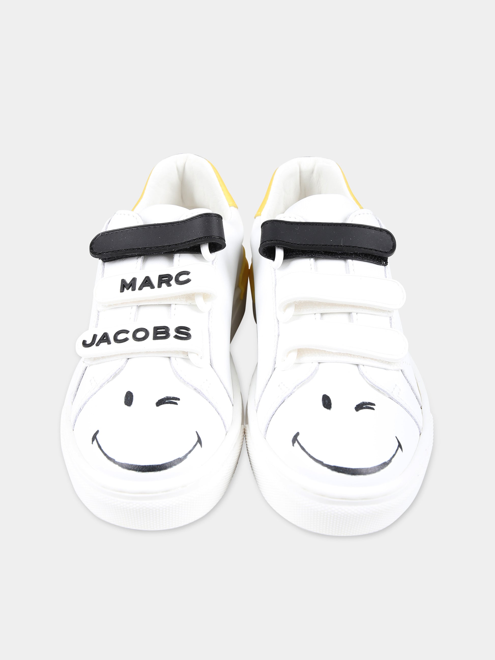 Sneakers basse bianche per bambini con smile,Little Marc Jacobs,W60055 10P