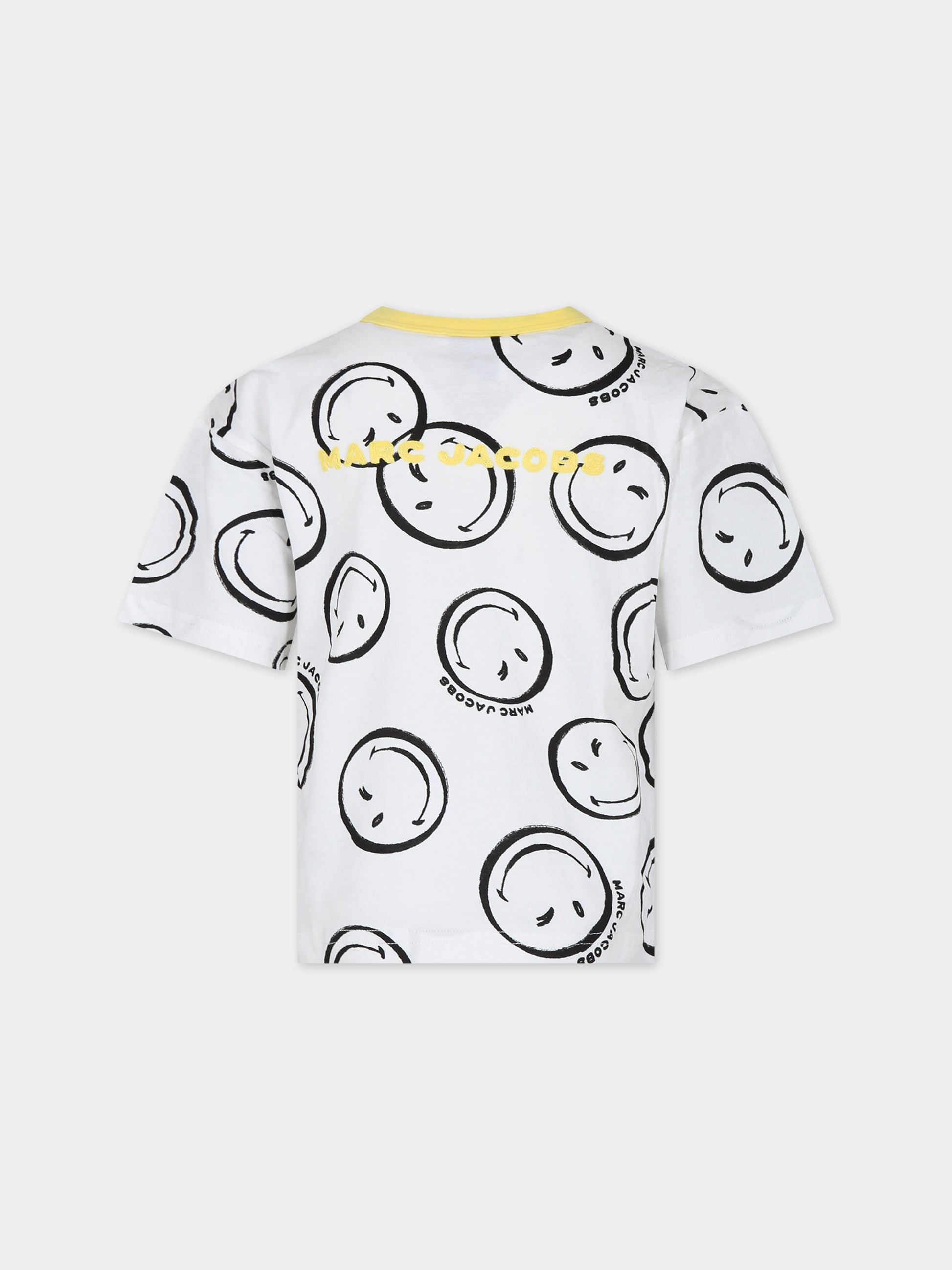 T-shirt bianca per bambini con logo,Little Marc Jacobs,W60176 126