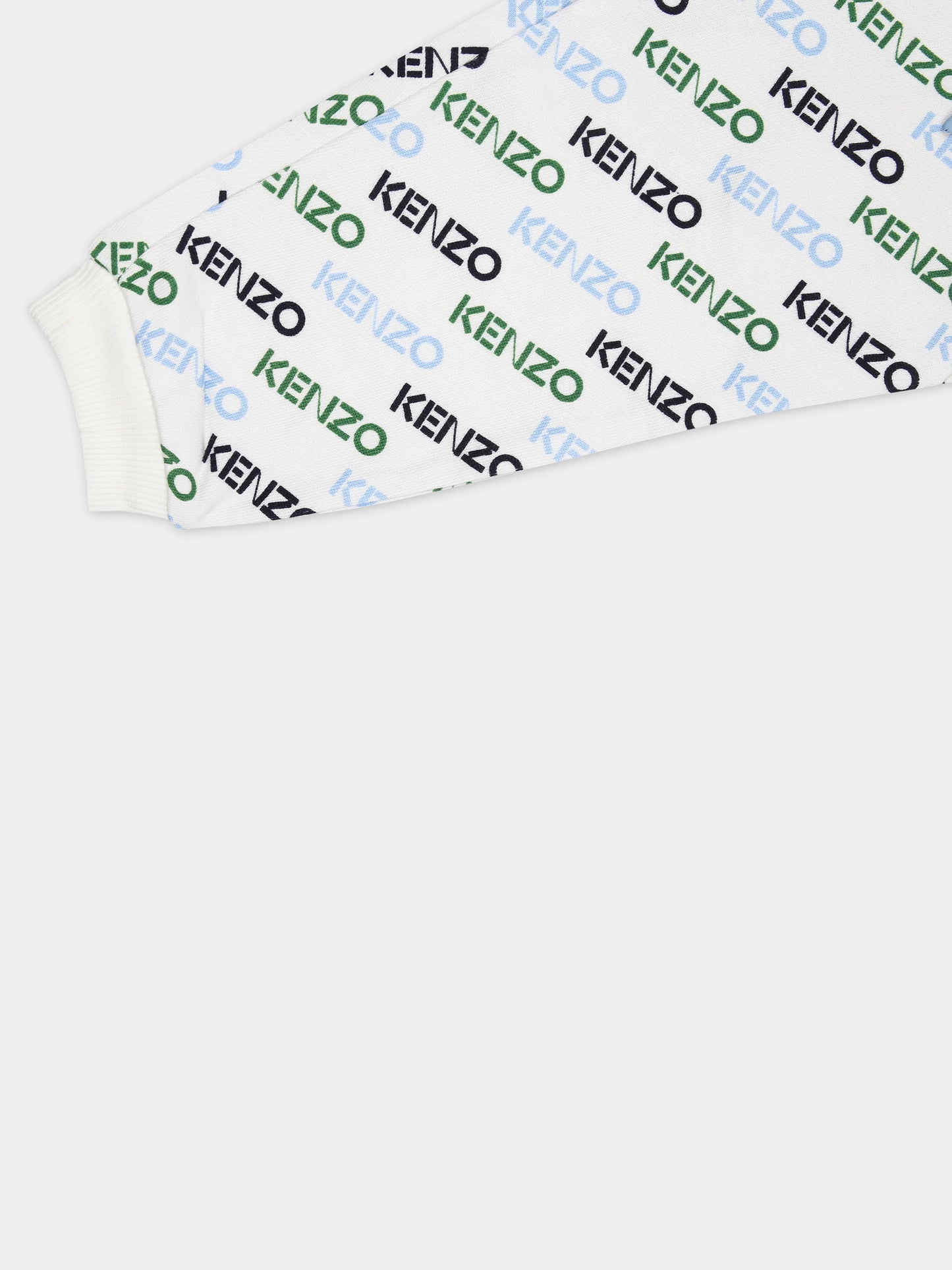 Completo bianco per neonato con logo all-over,Kenzo Kids,K60144 12P