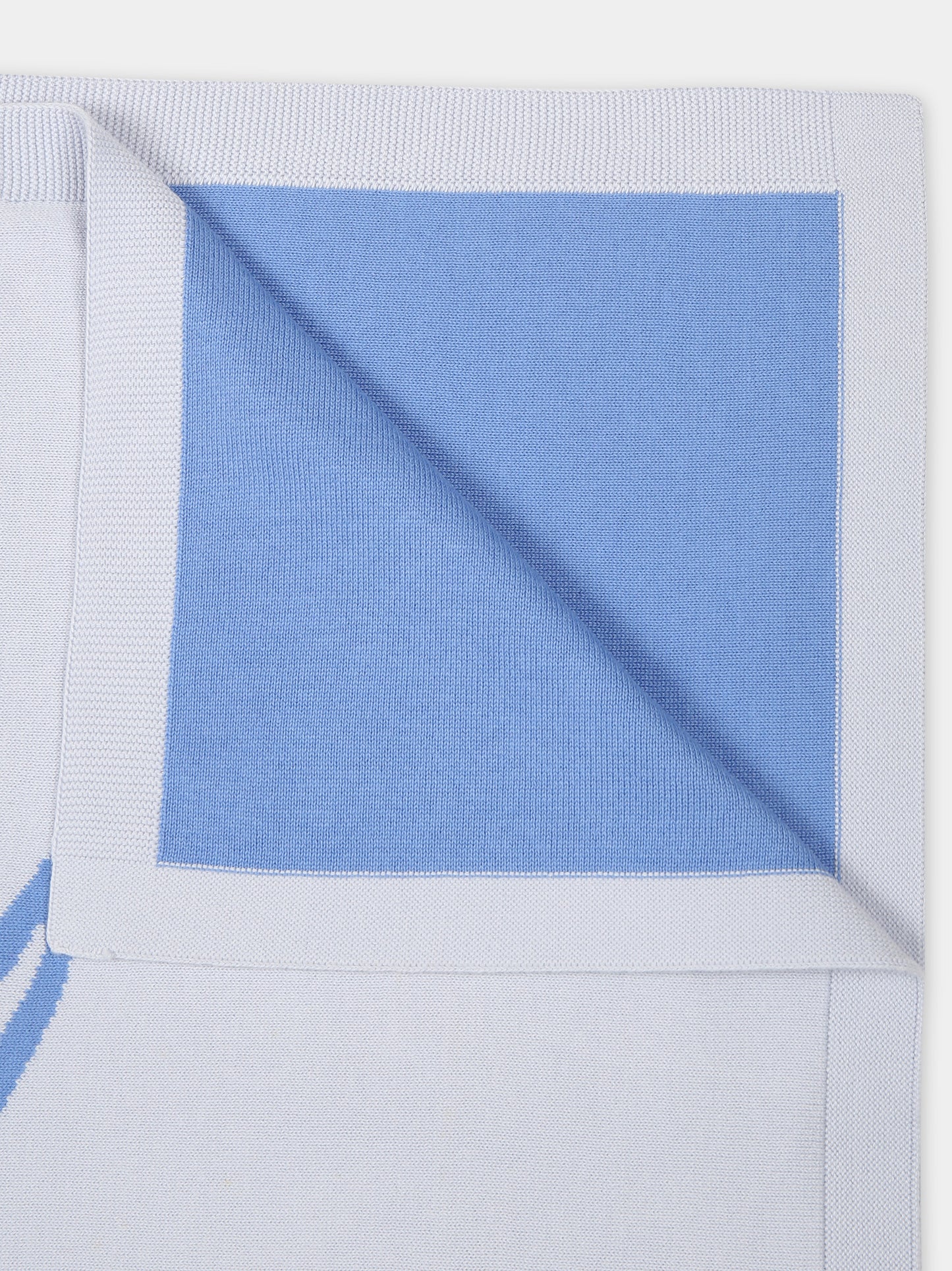 Coperta celeste per neonato con logo,Kenzo Kids,K60018 771