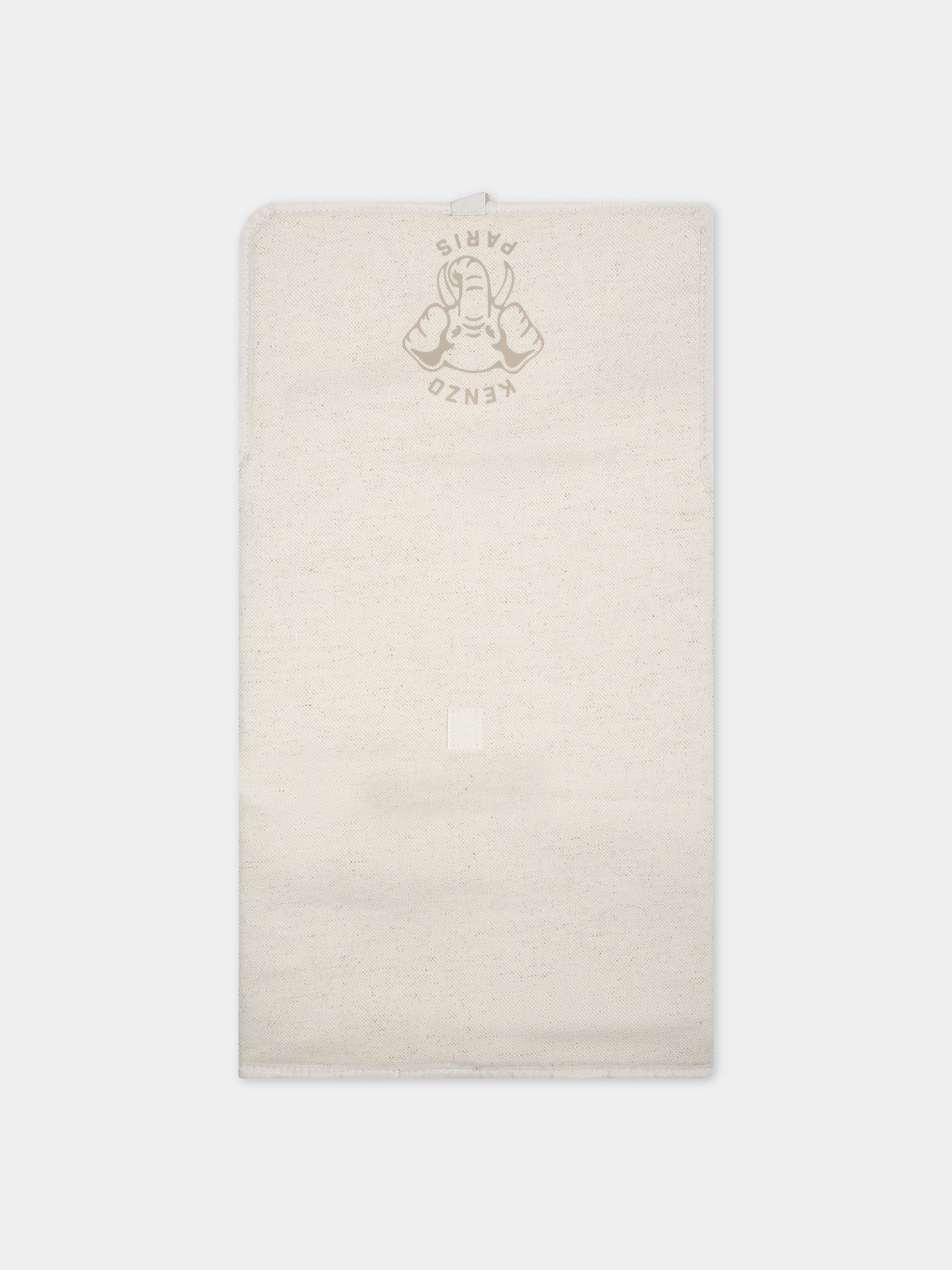 Borsa mamma beige per neonati con logo ed elefante,Kenzo Kids,K60019 Z40