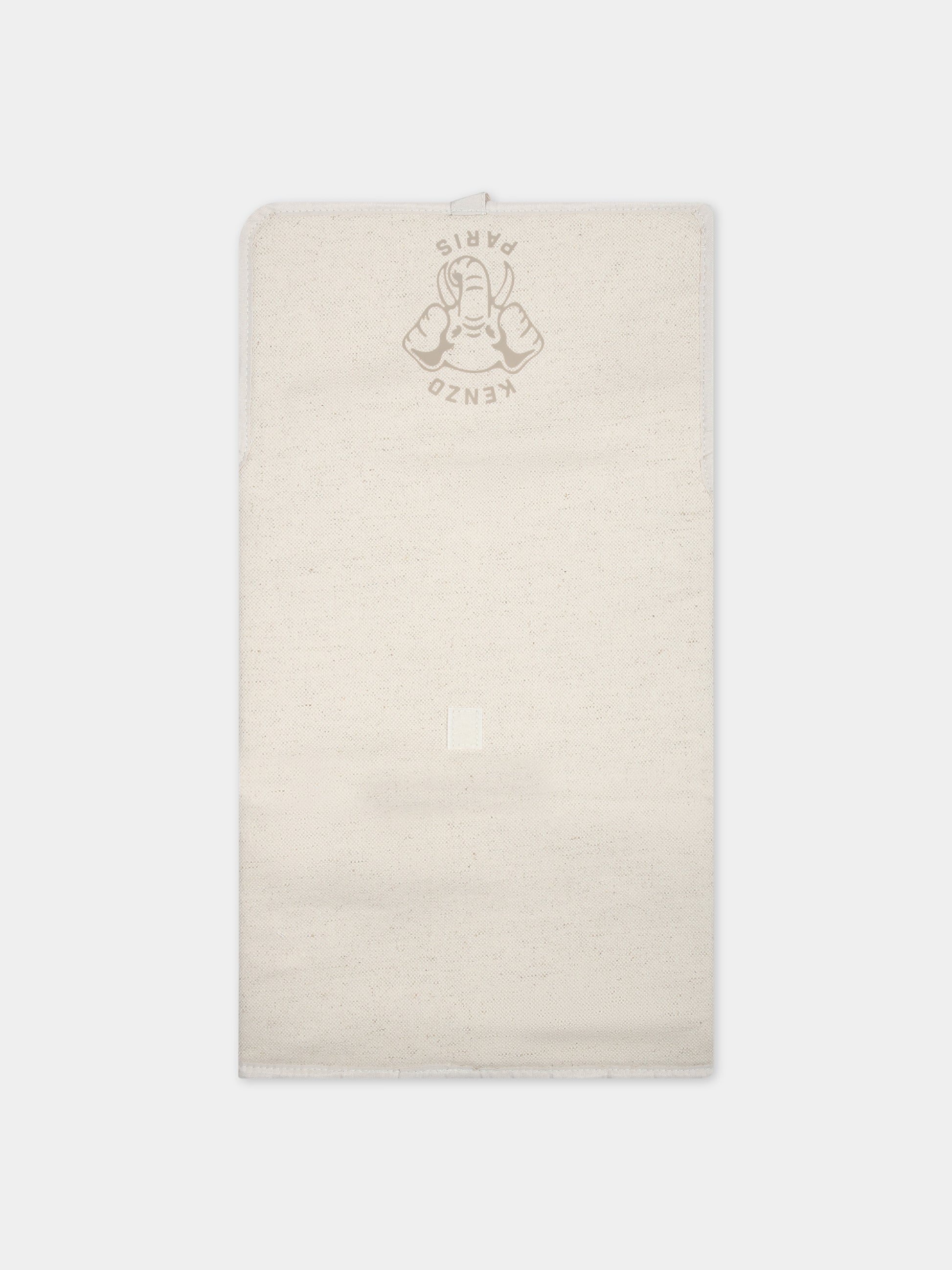 Borsa mamma beige per neonati con logo ed elefante,Kenzo Kids,K60019 Z40