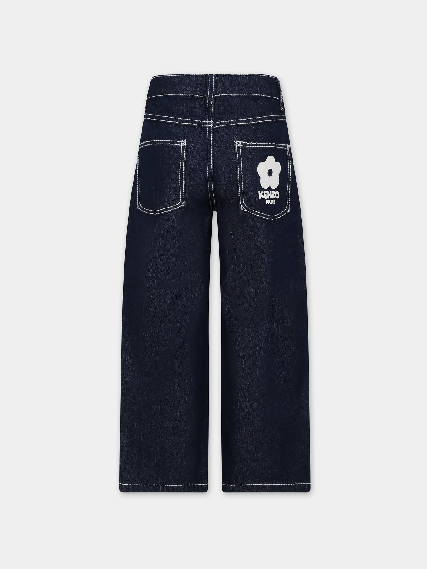 Jeans in denim per bambina,Kenzo Kids,K60200 Z35