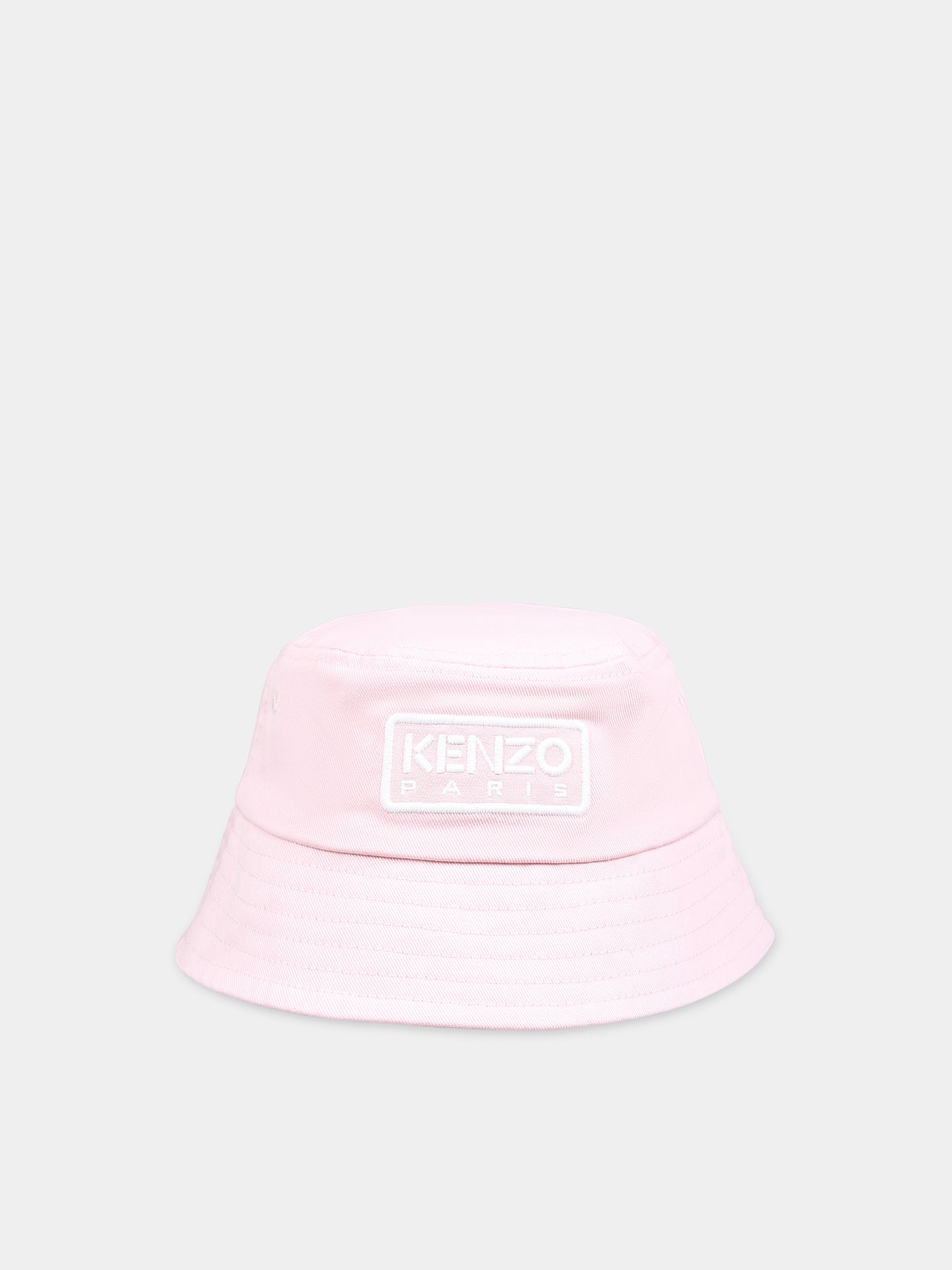 Cloche rosa per bambina con logo,Kenzo Kids,K60031 46T