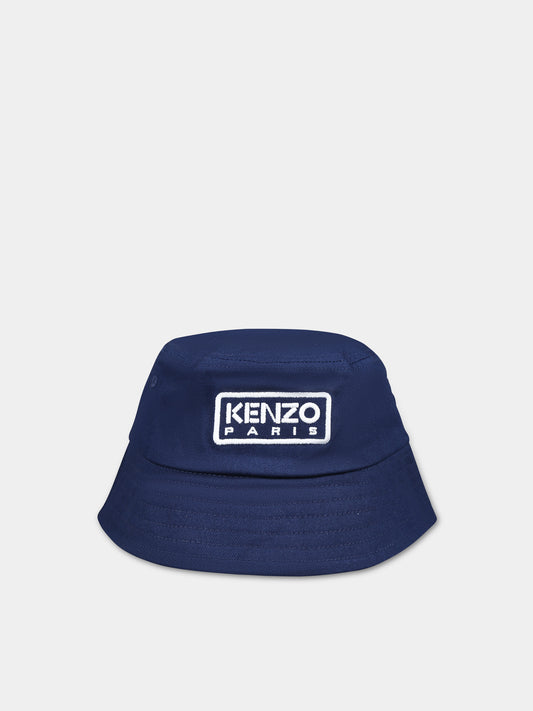 Cloche blu per bambino con logo,Kenzo Kids,K60031 84A