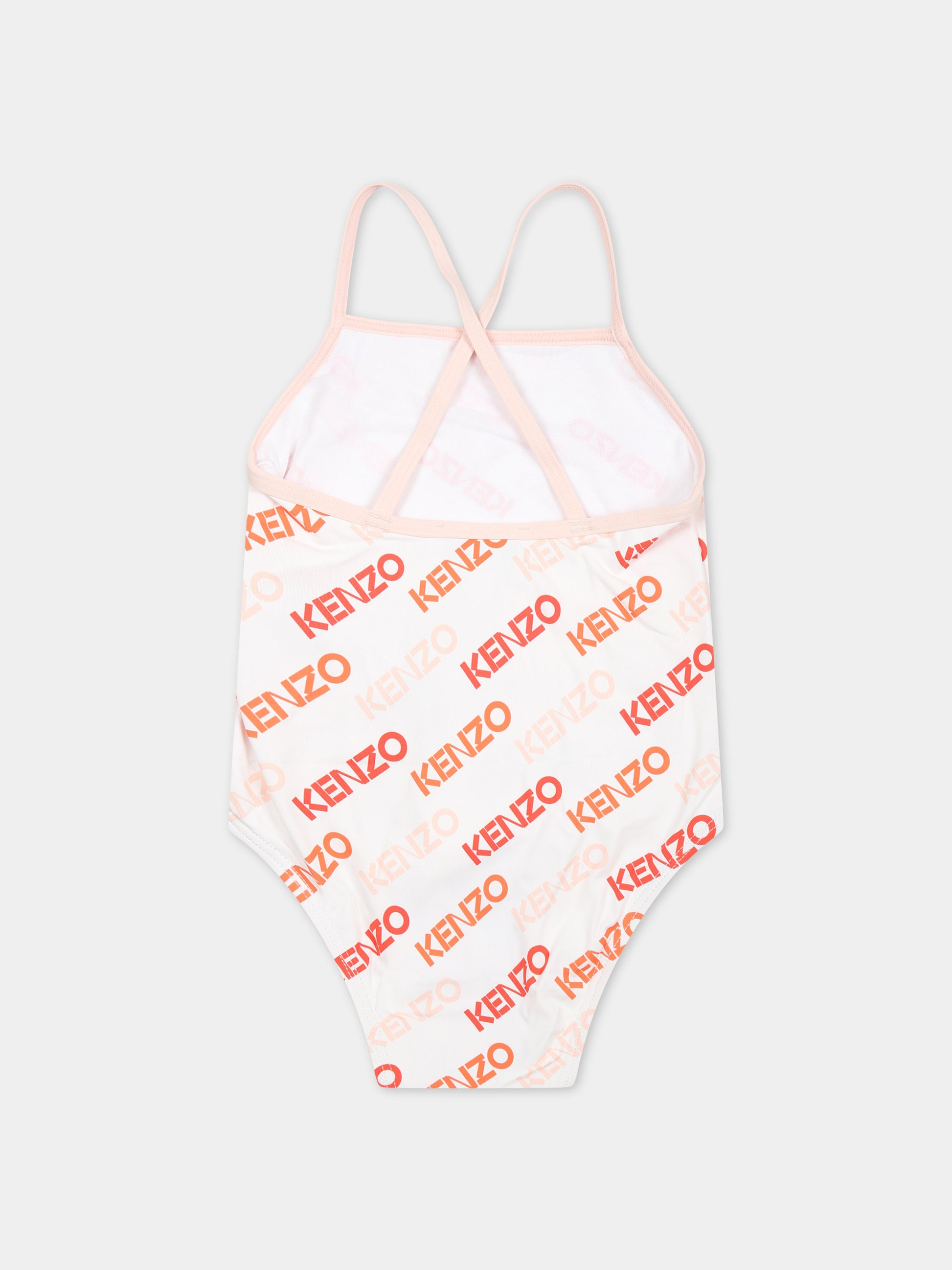 Costume intero per neonata con logo,Kenzo Kids,K60097 12P