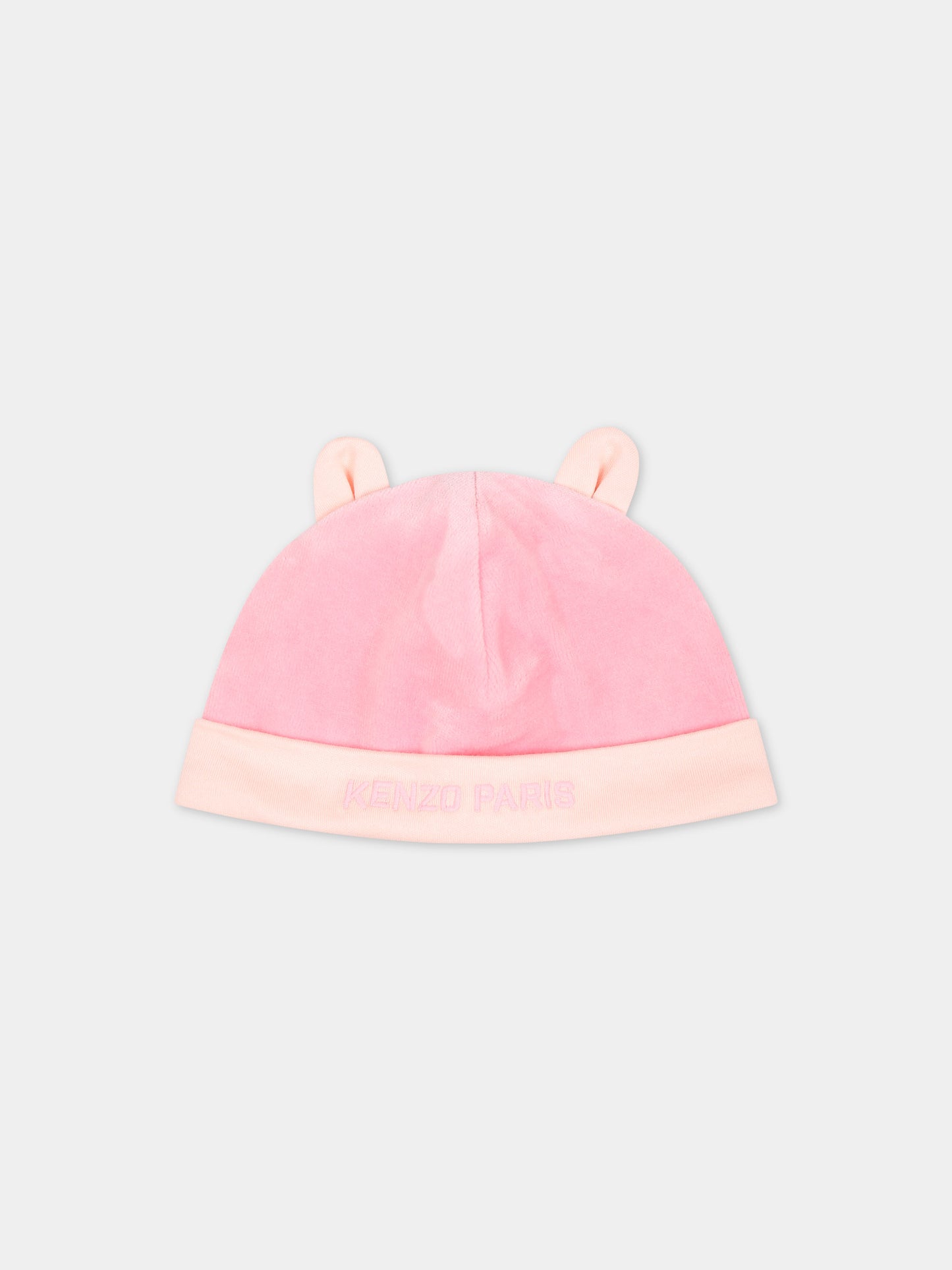 Set rosa per neonata con stampa e logo,Kenzo Kids,K60076 476