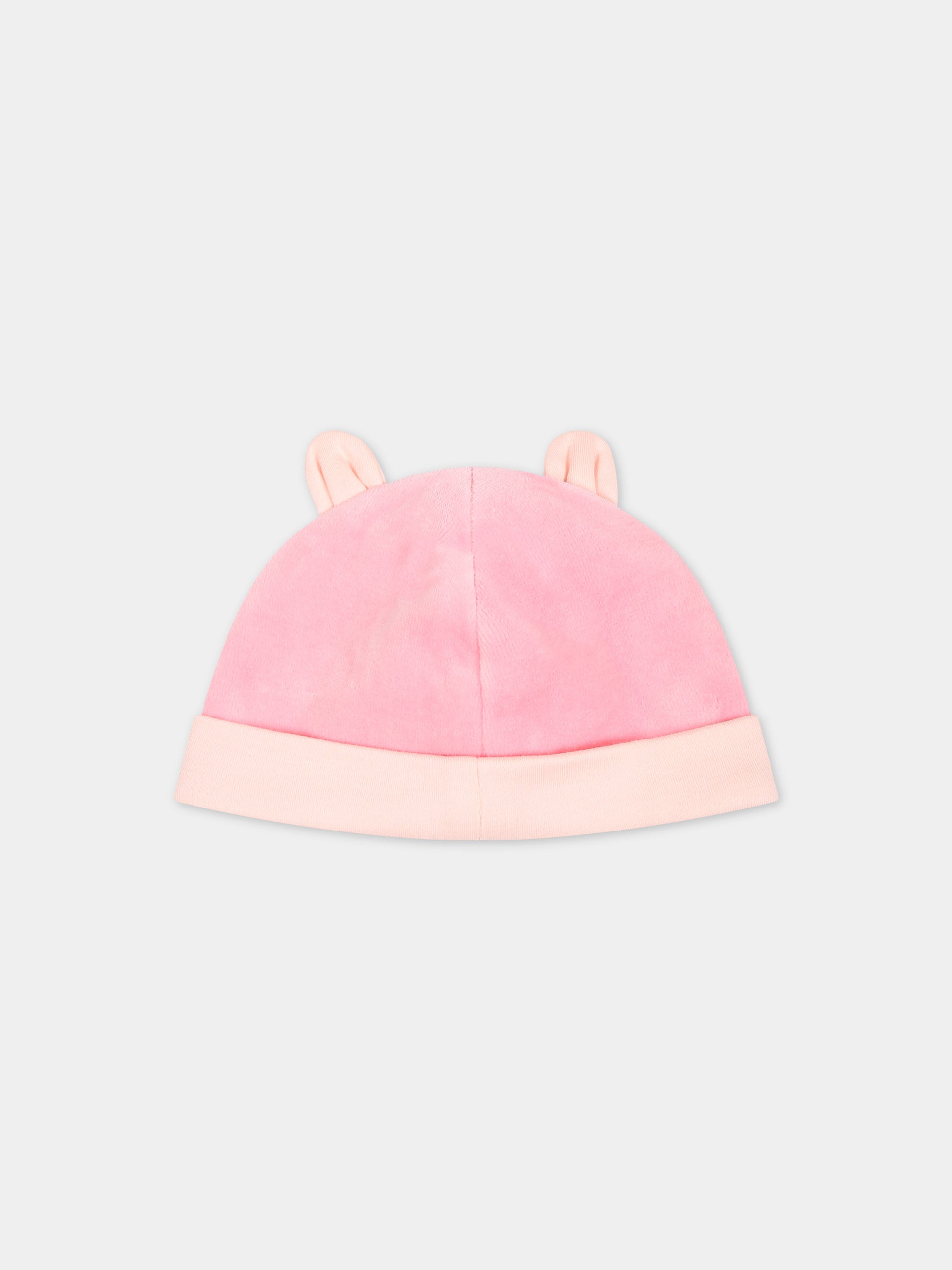 Set rosa per neonata con stampa e logo,Kenzo Kids,K60076 476