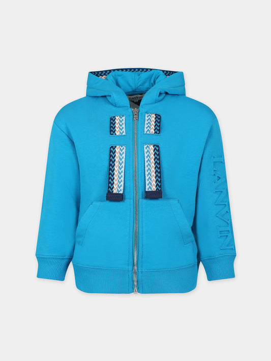 Felpa azzurra per bambino,Lanvin Petite,N30061 75T