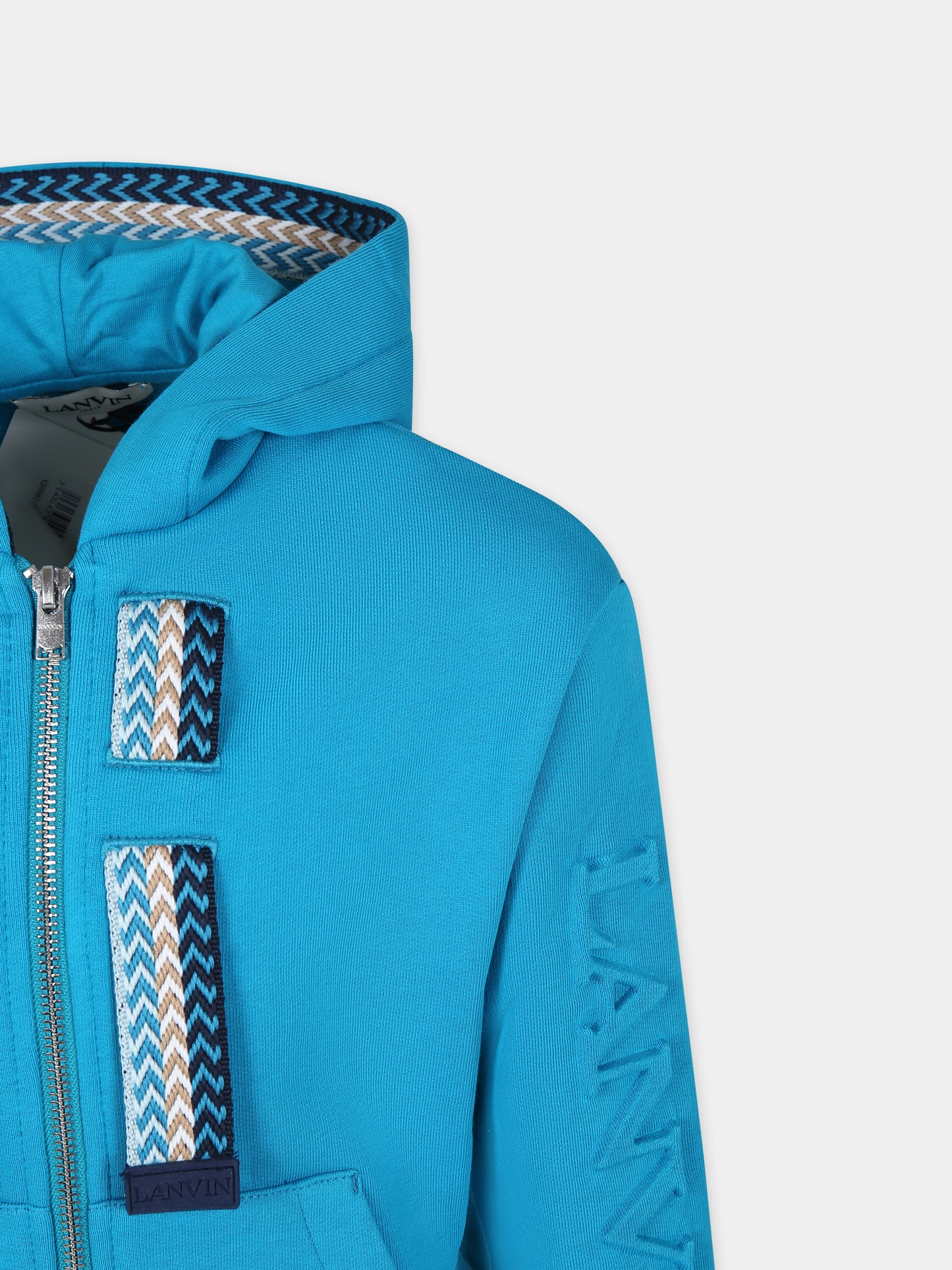 Felpa azzurra per bambino,Lanvin Petite,N30061 75T