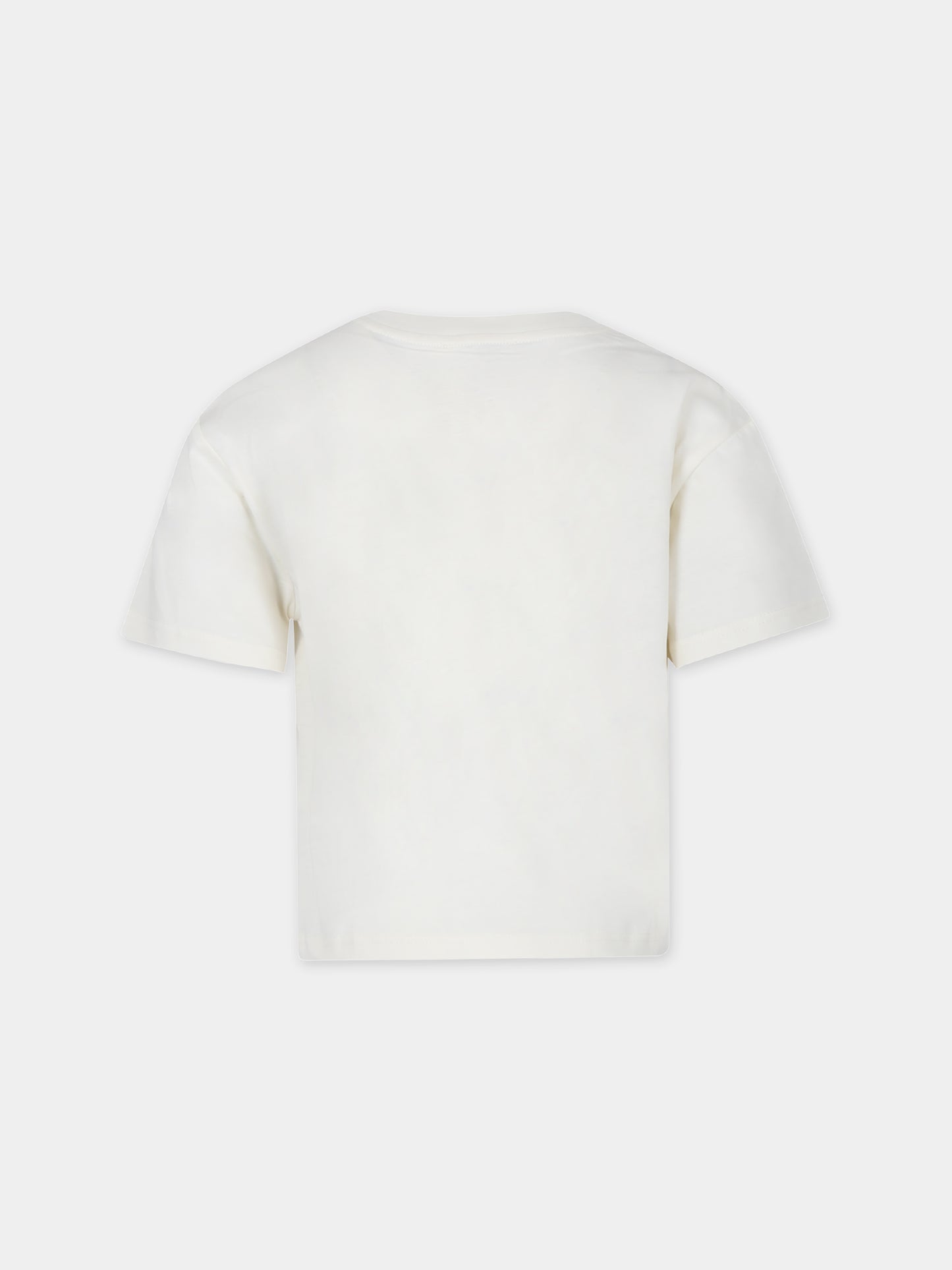 T-shirt avorio per bambino con logo,Lanvin Petite,N30069 519