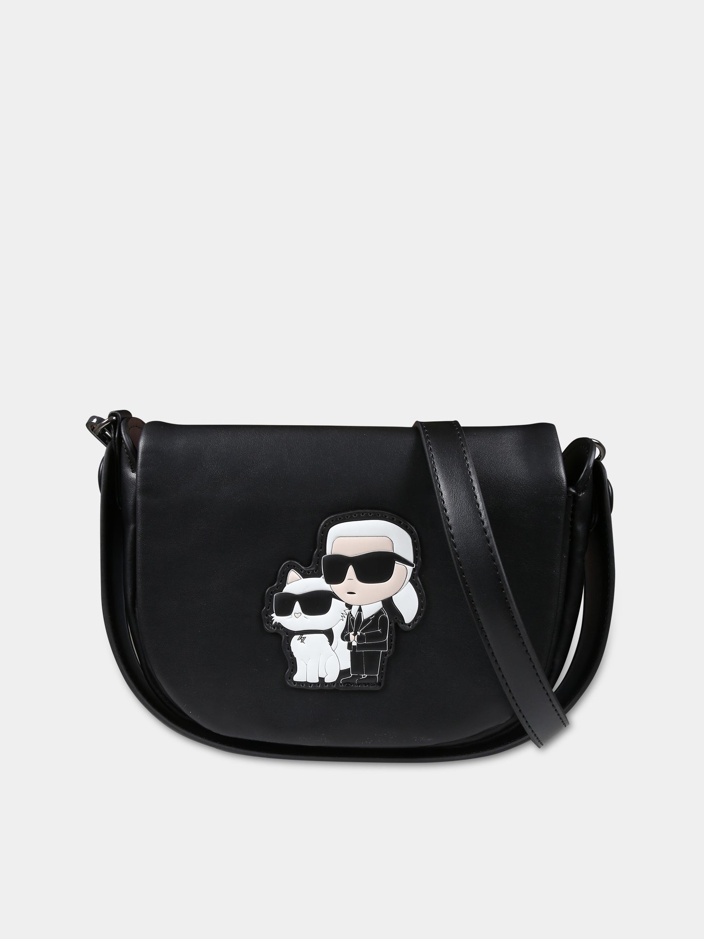 Borsa nera per bambina con Karl e Choupette,Karl Lagerfeld Kids,Z30149 09B