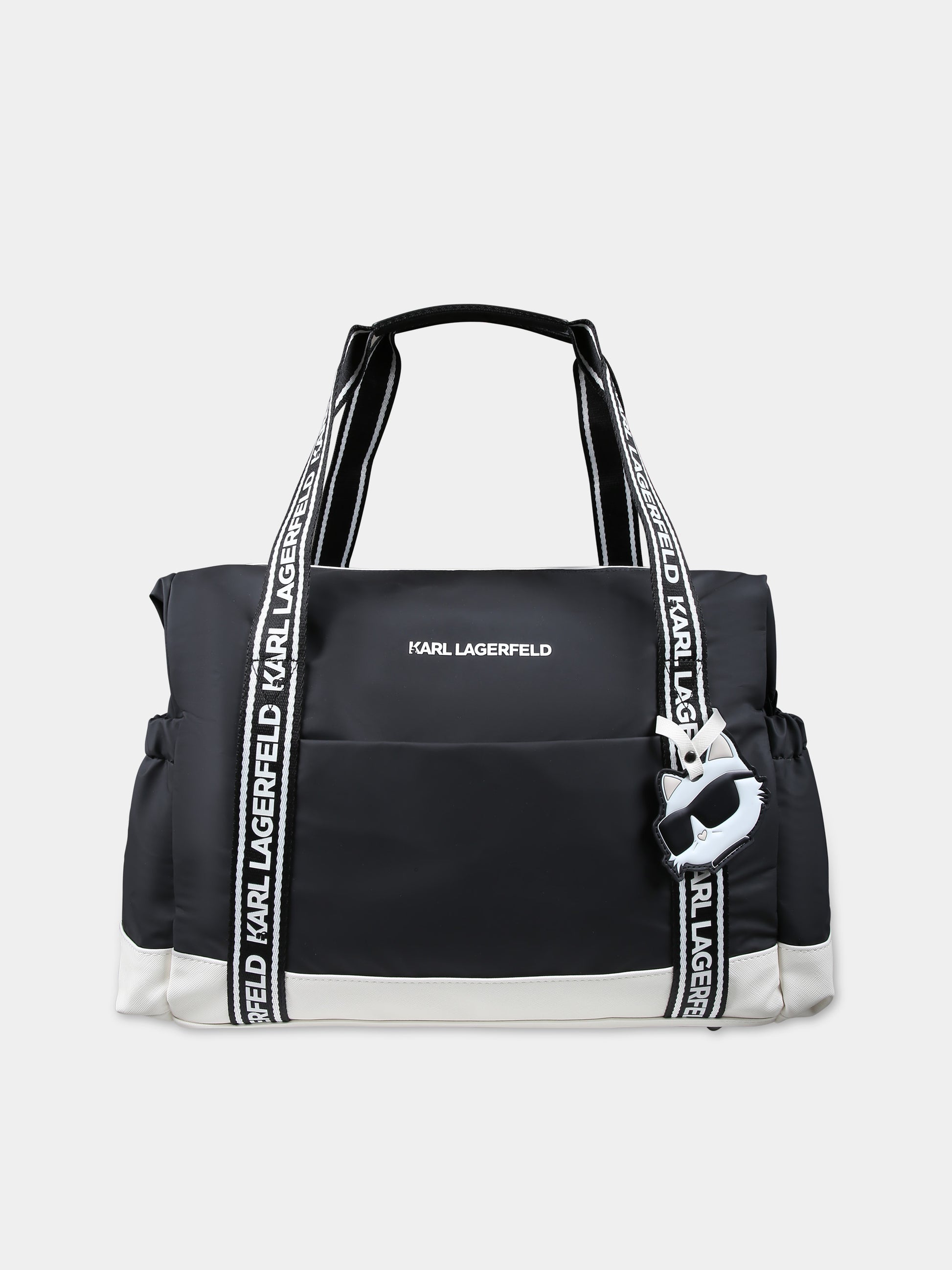 Borsa mamma nera per neonati con logo,Karl Lagerfeld Kids,Z30155