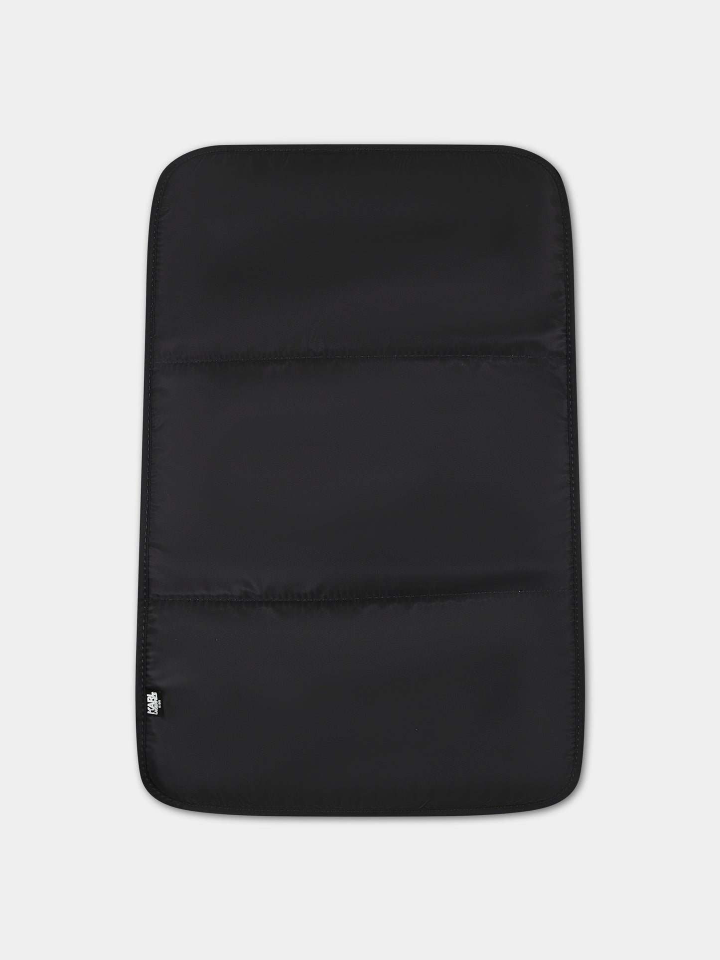 Borsa mamma nera per neonati con stampa Karl e Choupette,Karl Lagerfeld Kids,Z30167 09B