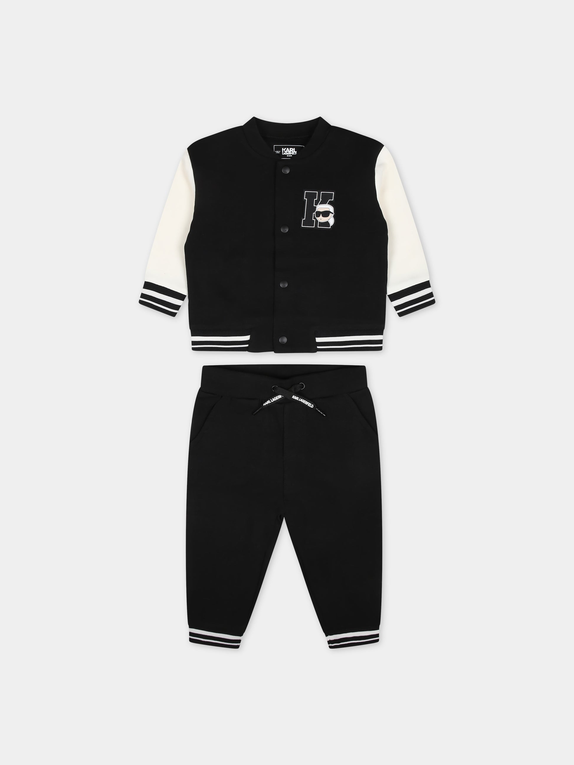 Completo multicolor per neonato con logo,Karl Lagerfeld Kids,Z30137 N70