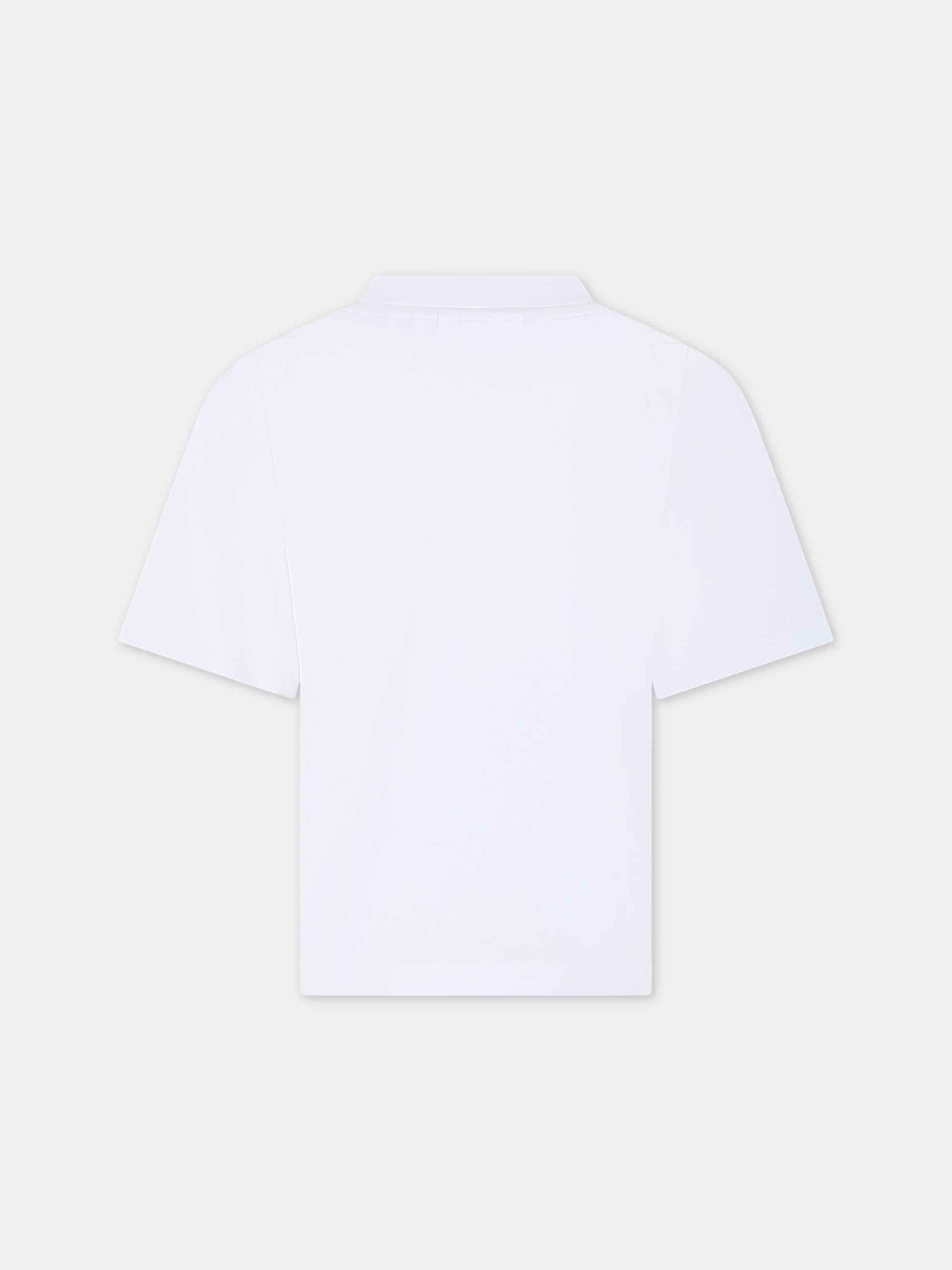 T-shirt bianca per bambino con logo,Hugo,G00008 10P