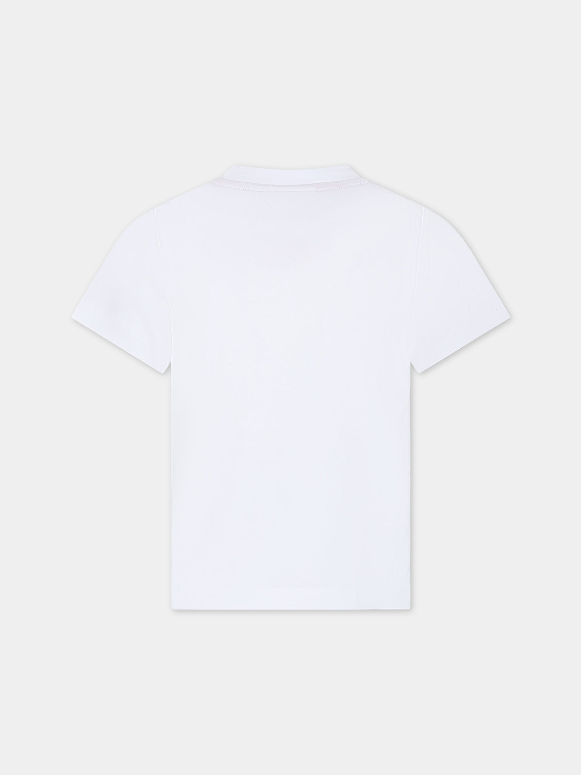 T-shirt bianca per bambino con logo,Hugo,G00142 10P