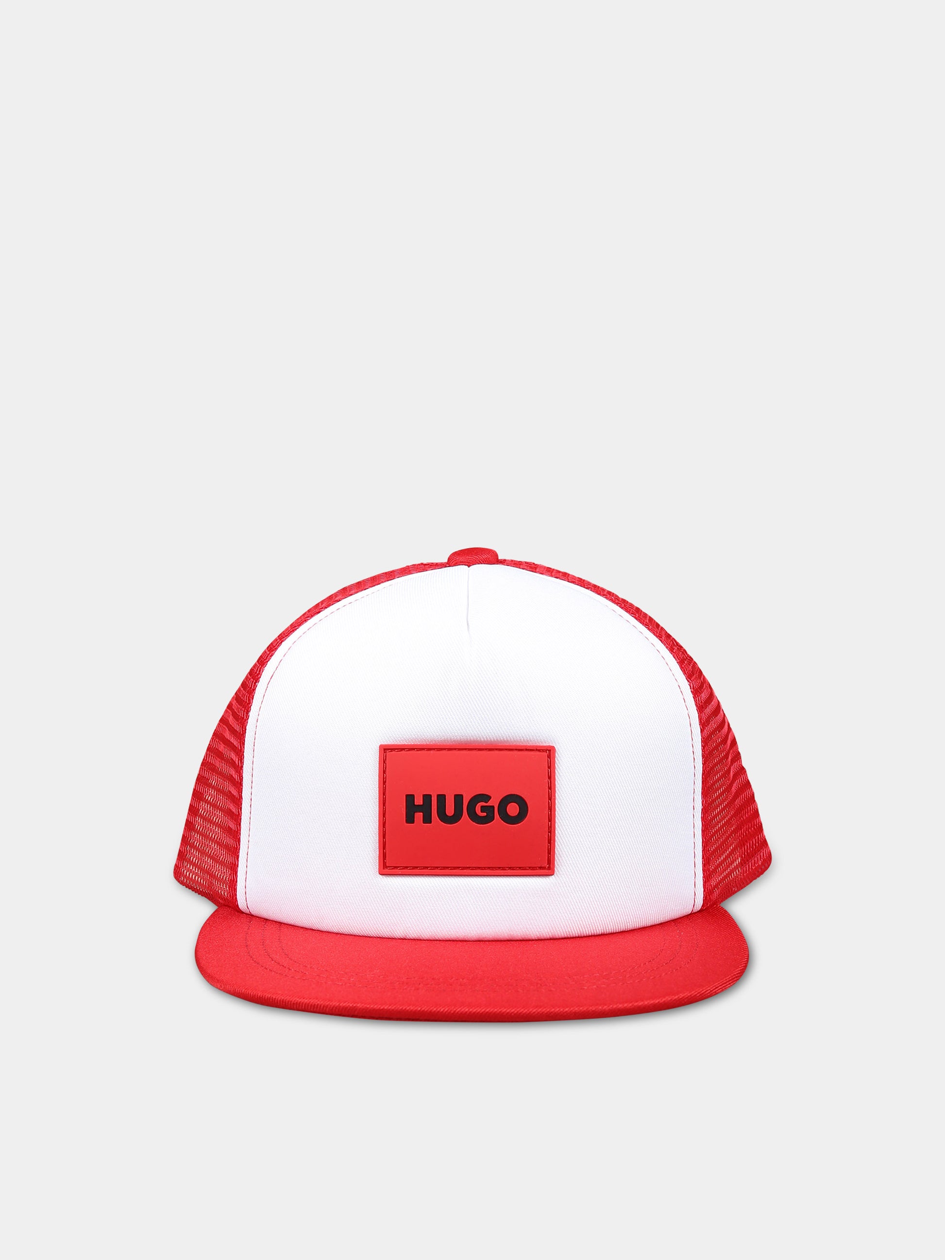 Cappello con visiera multicolor per bambino con logo,Hugo,G00117 126