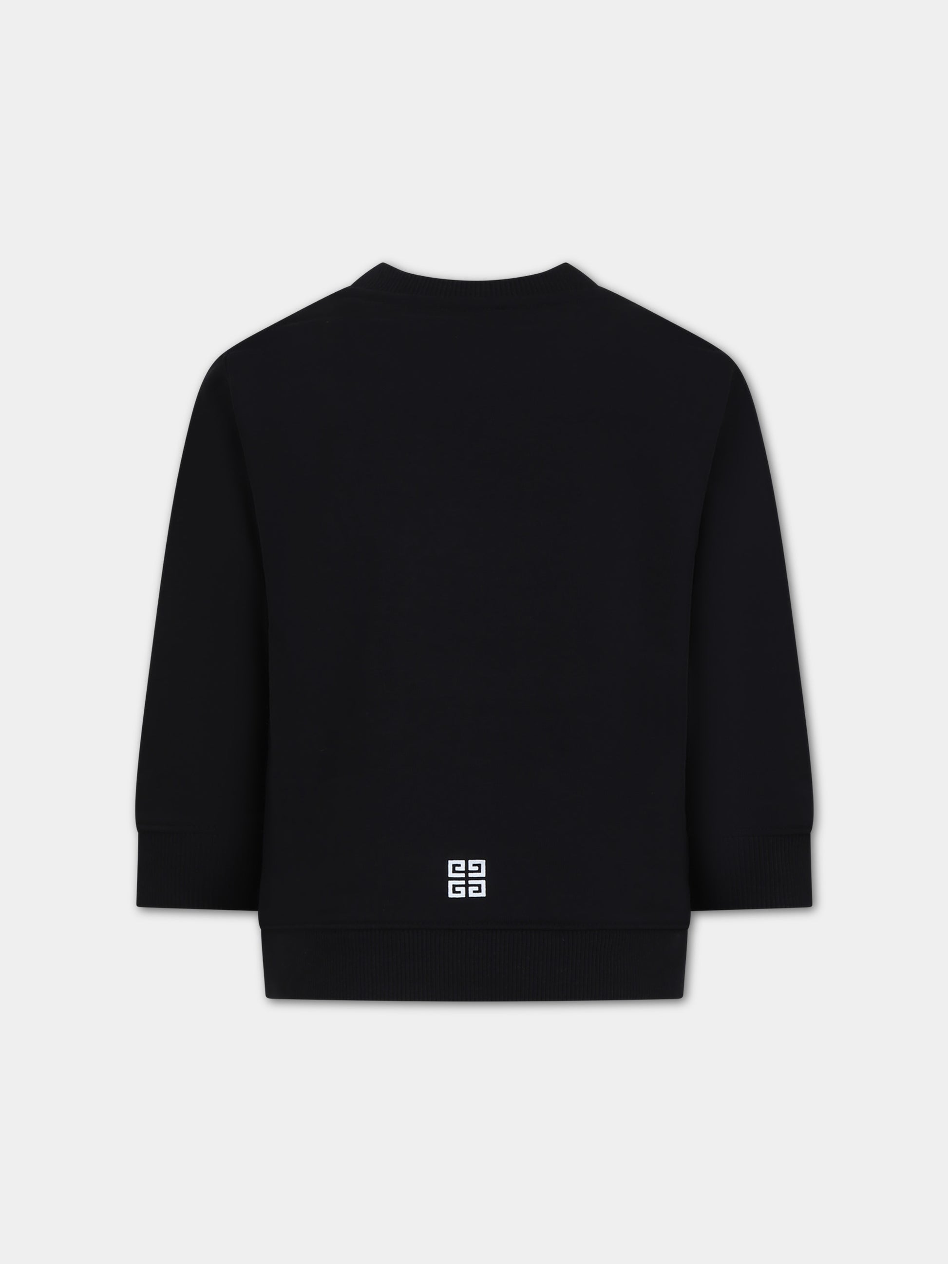 Felpa nera per bambino con logo,Givenchy Kids,H30147 09B