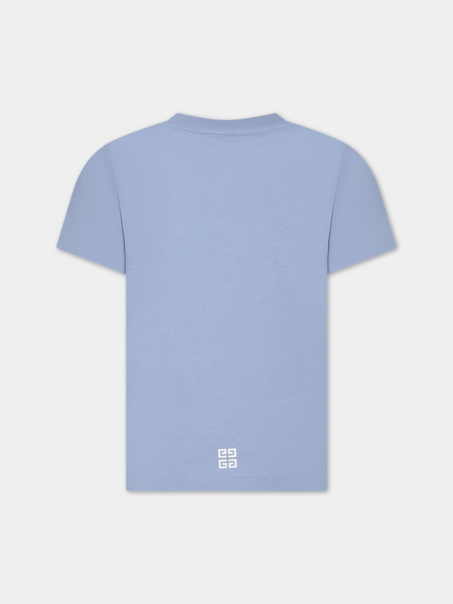 T-shirt celeste per bambino con logo,Givenchy Kids,H30159 790