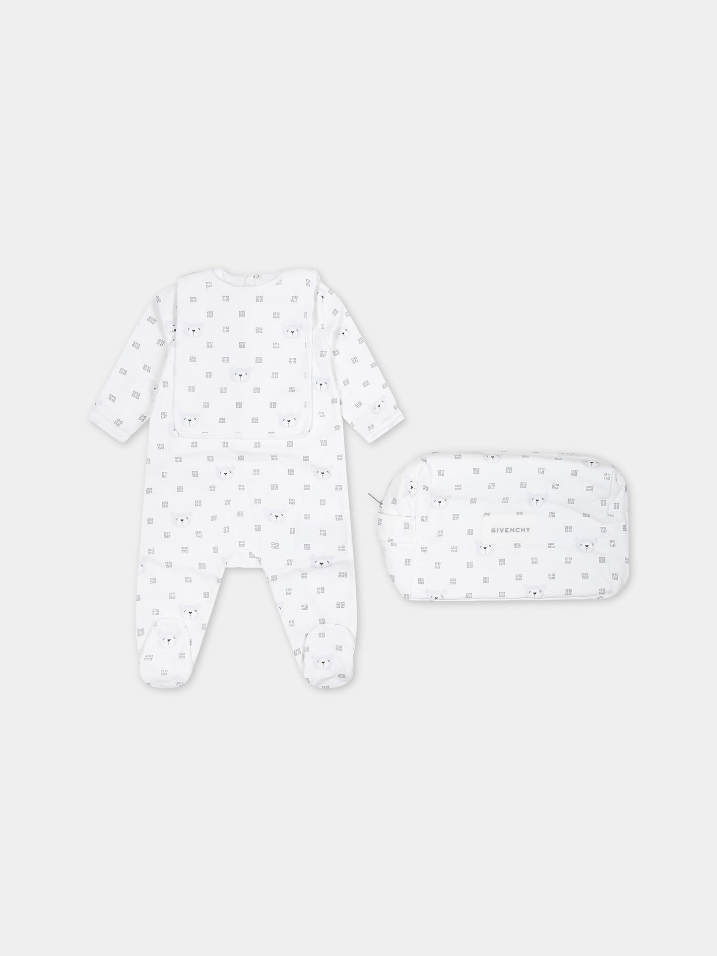 Set bianco per neonati con logo,Givenchy Kids,H30266 10P