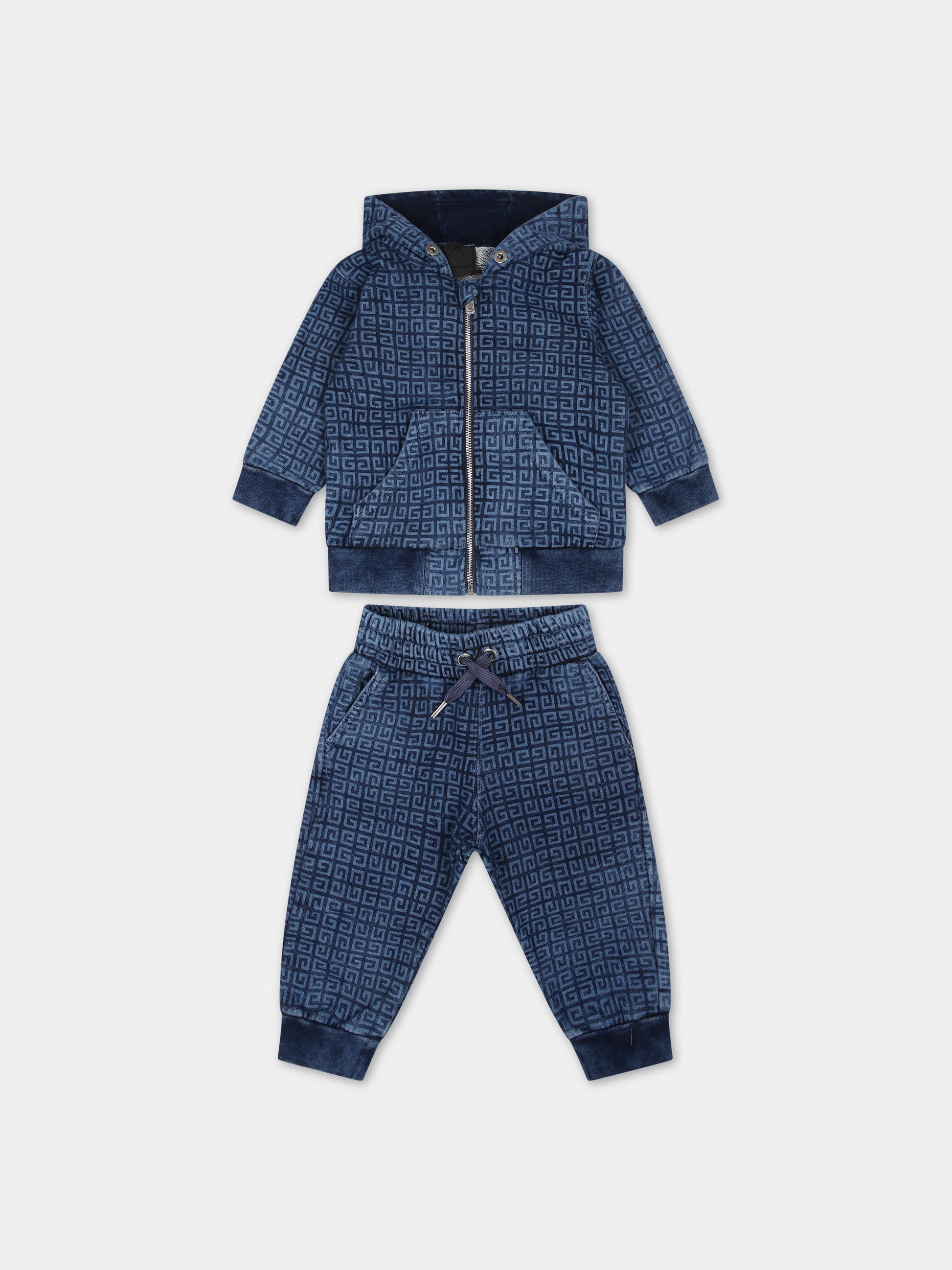 Completo blu per neonato con motivo 4G,Givenchy Kids,H30206 Z01