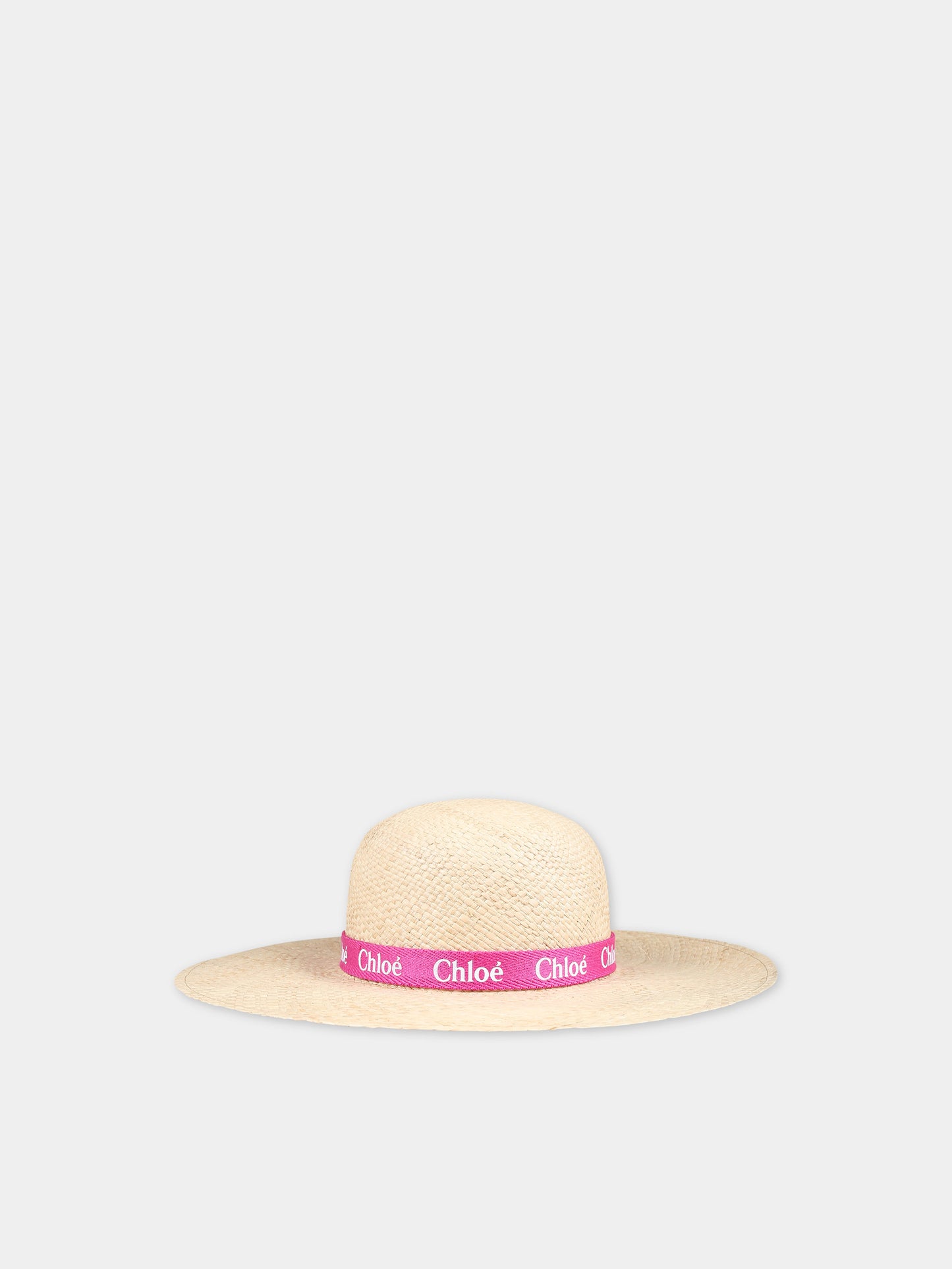 Cappello beige per bambina con logo,Chloé Kids,C20050 S01