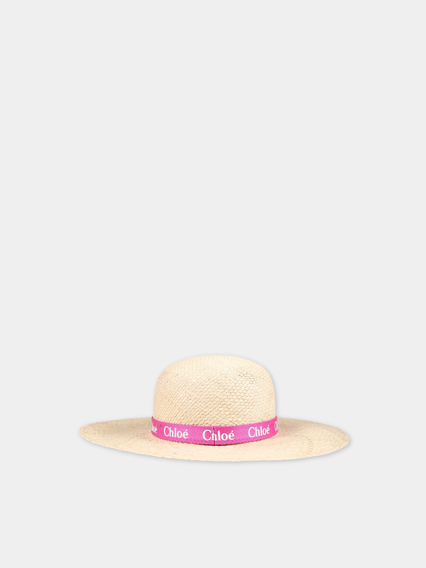 Cappello beige per bambina con logo,Chloé Kids,C20050 S01