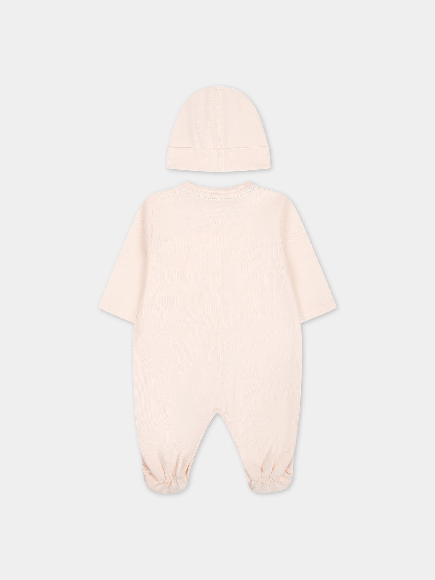 Set rosa per neonata con logo,Chloé Kids,C20155 440