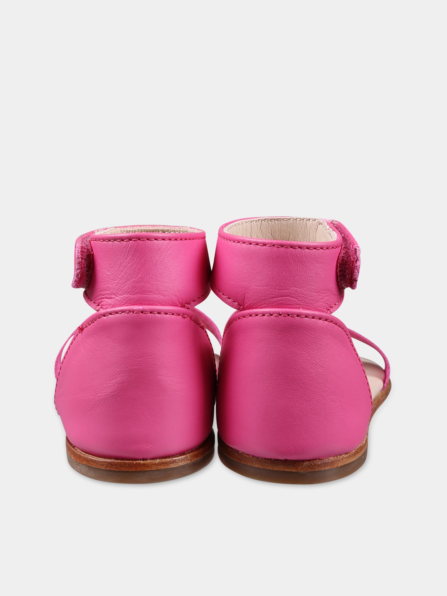 Sandali fucsia per bambina con logo,Chloé Kids,C20036 49L