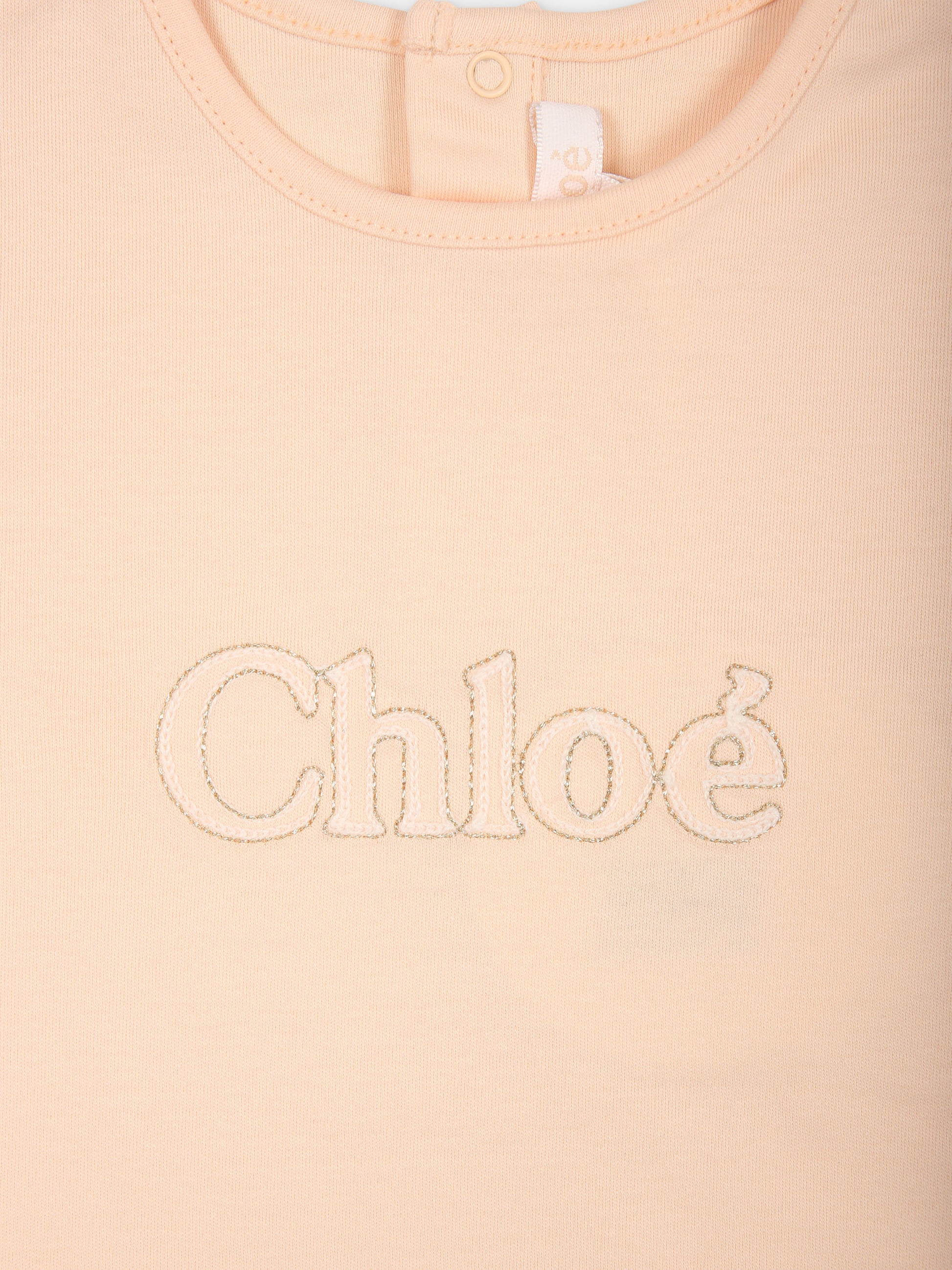 T-shirt rosa per neonata con logo,Chloé Kids,C20019 45F