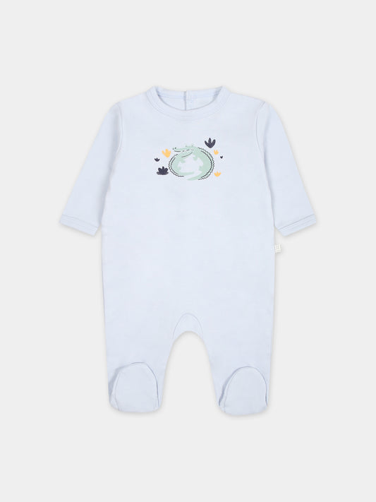 Tutina celeste per neonato con stampa multicolor,Carrement Beau,Y30048 78K