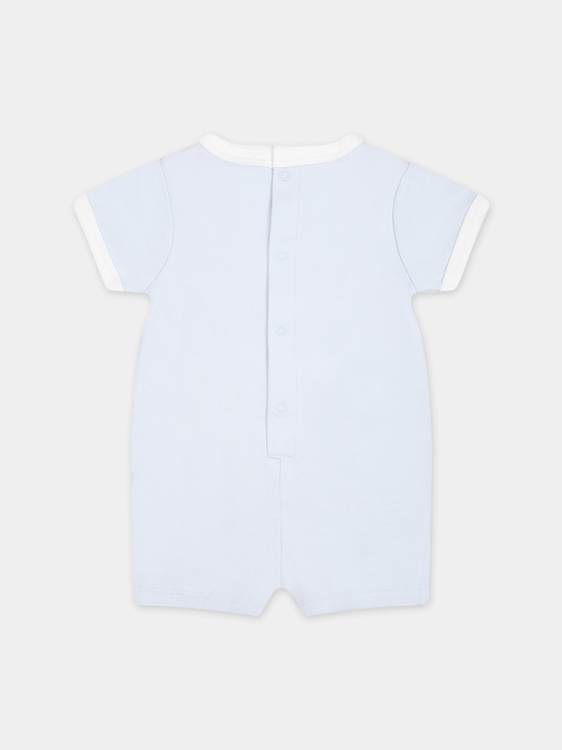 Pagliaccetto celeste per neonato con stampa,Carrement Beau,Y30038 78K