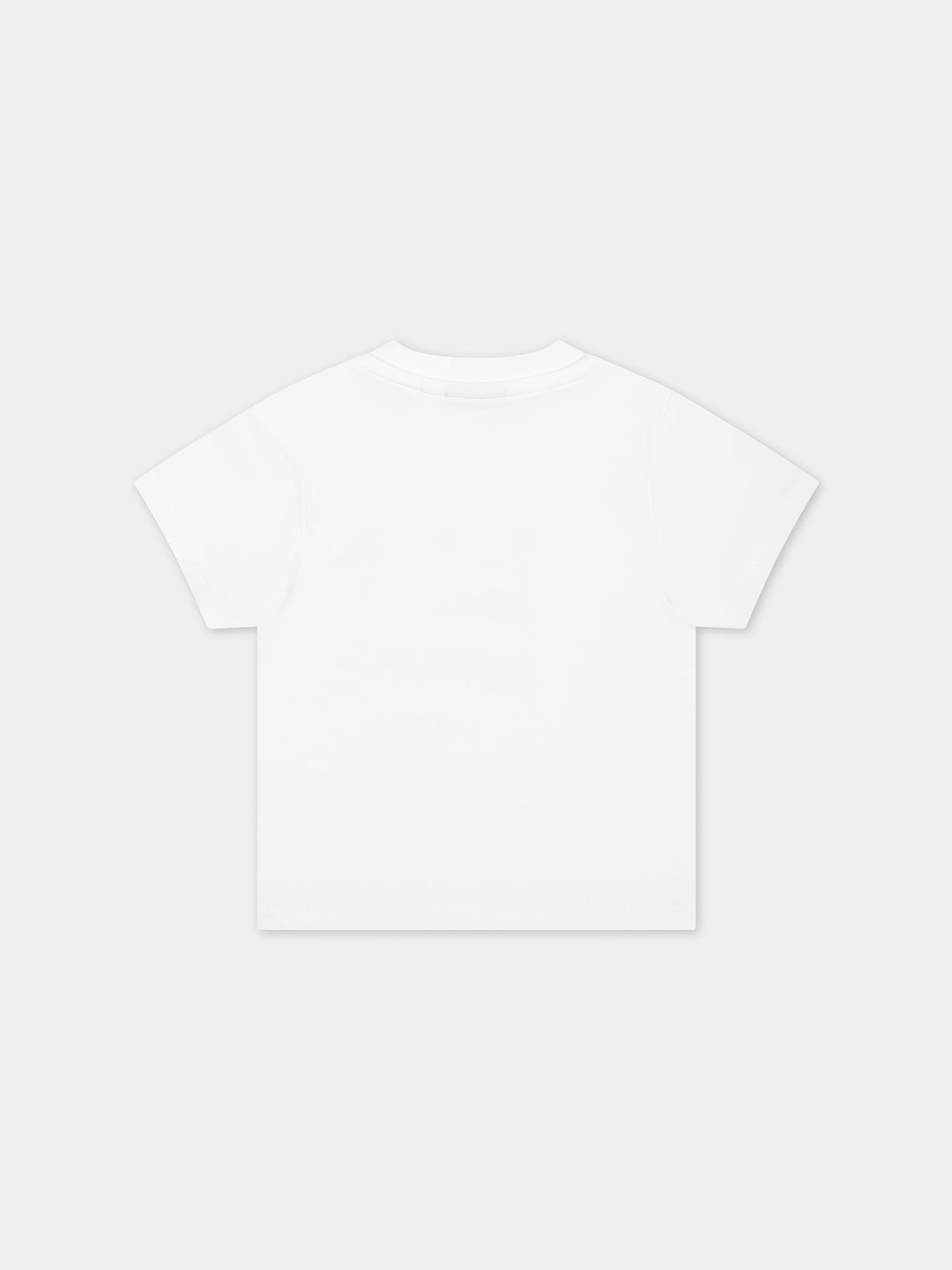 T-shirt bianca per neonato con logo,Boss,J50783 N03