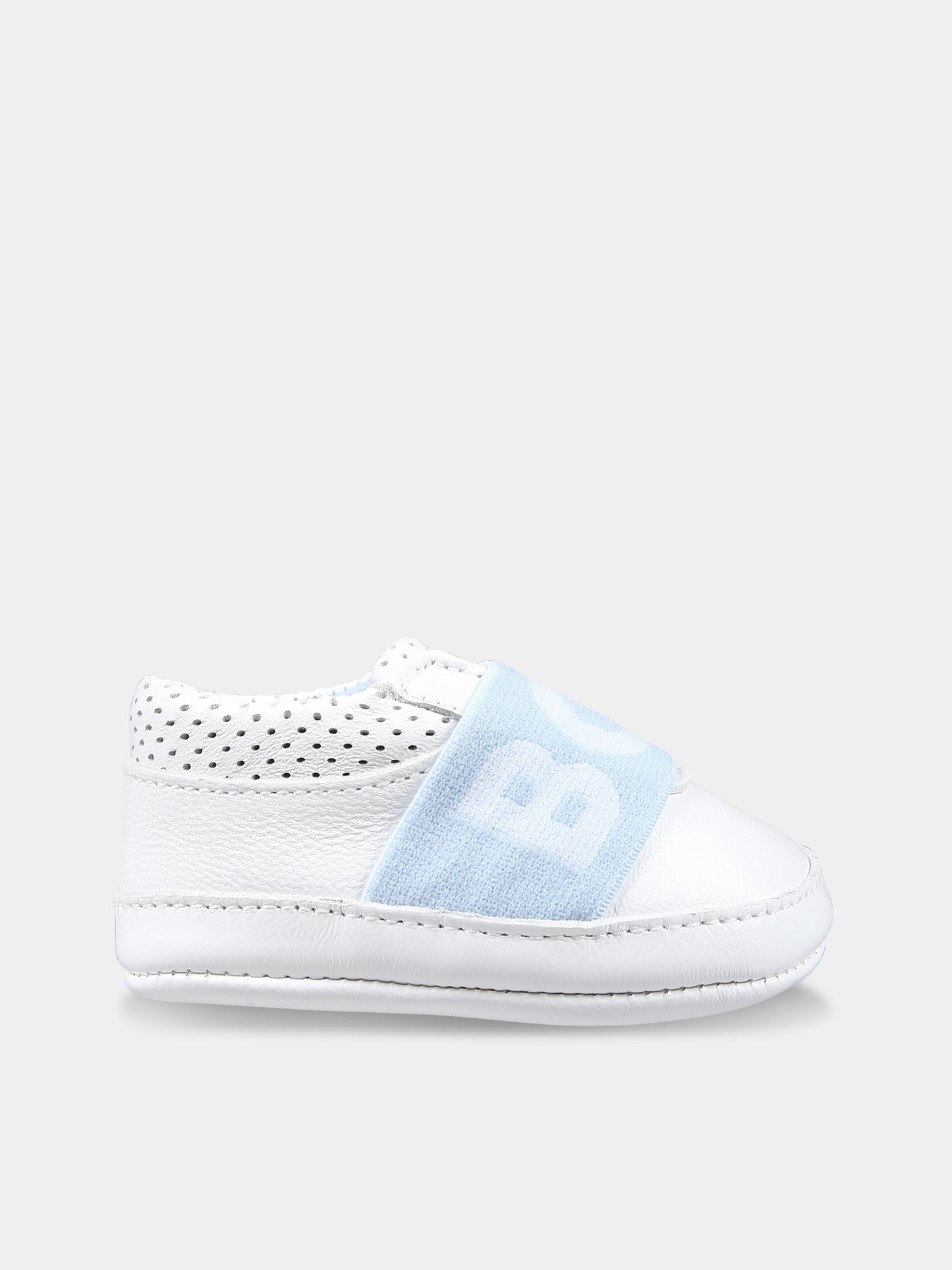 Sneakers bianche per neonato con logo,Boss,J50883 10P