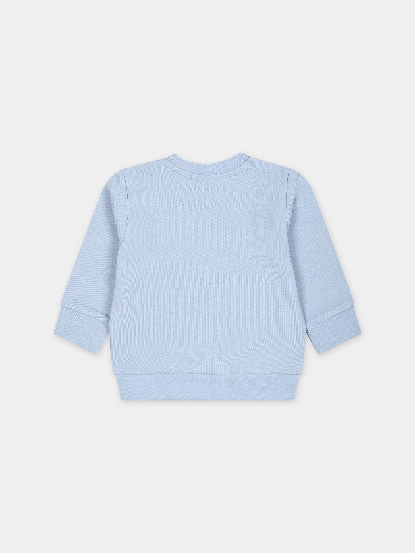 Felpa celeste per neonato con logo,Boss,J50600 783