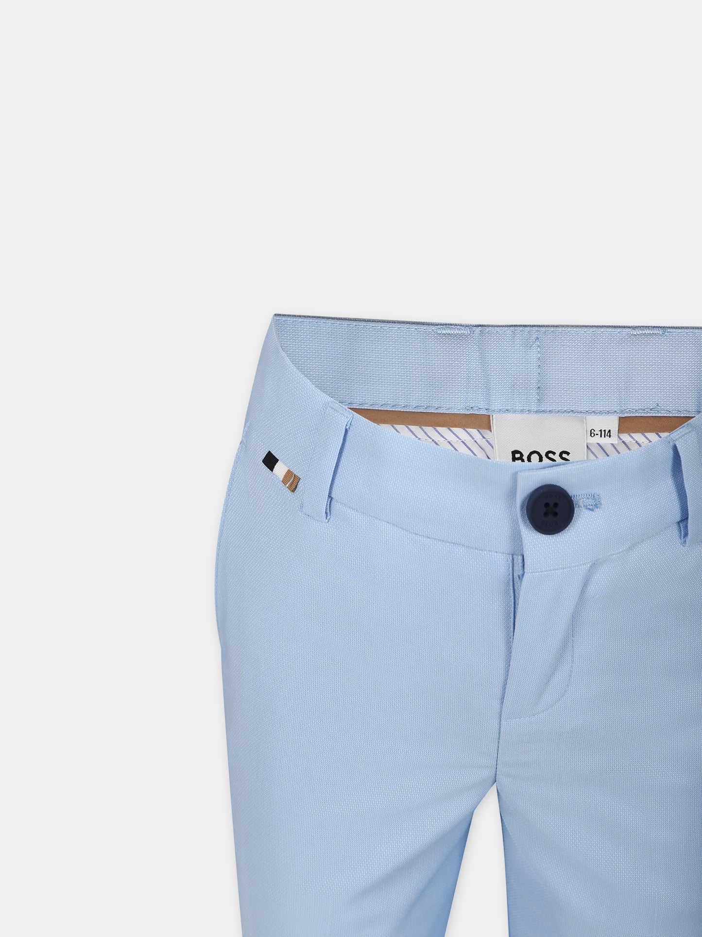 Patalone elegante celeste per bambino,Boss,J50679 783