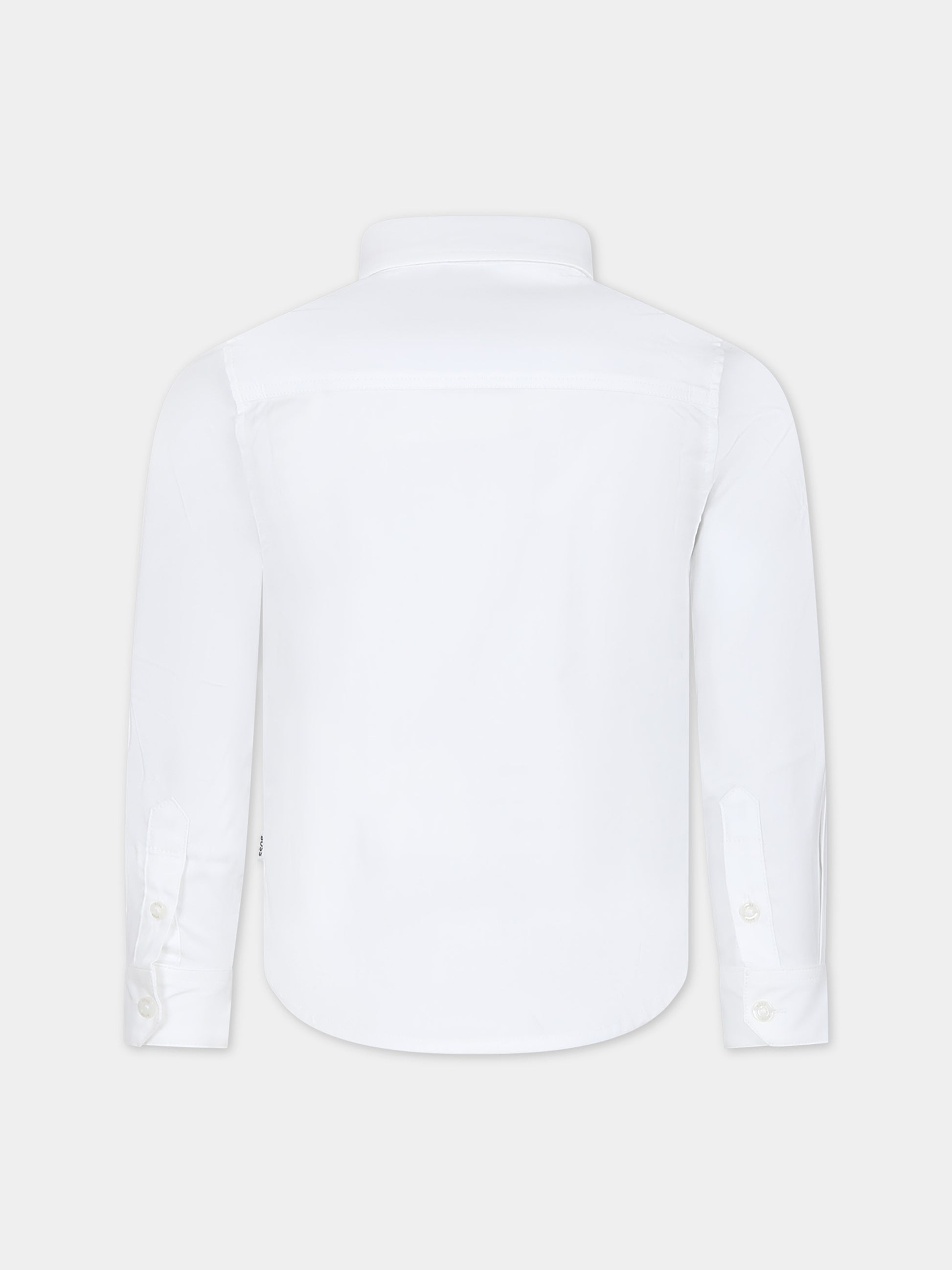 Camicia bianca per bambino con logo,Boss,J50694 10P