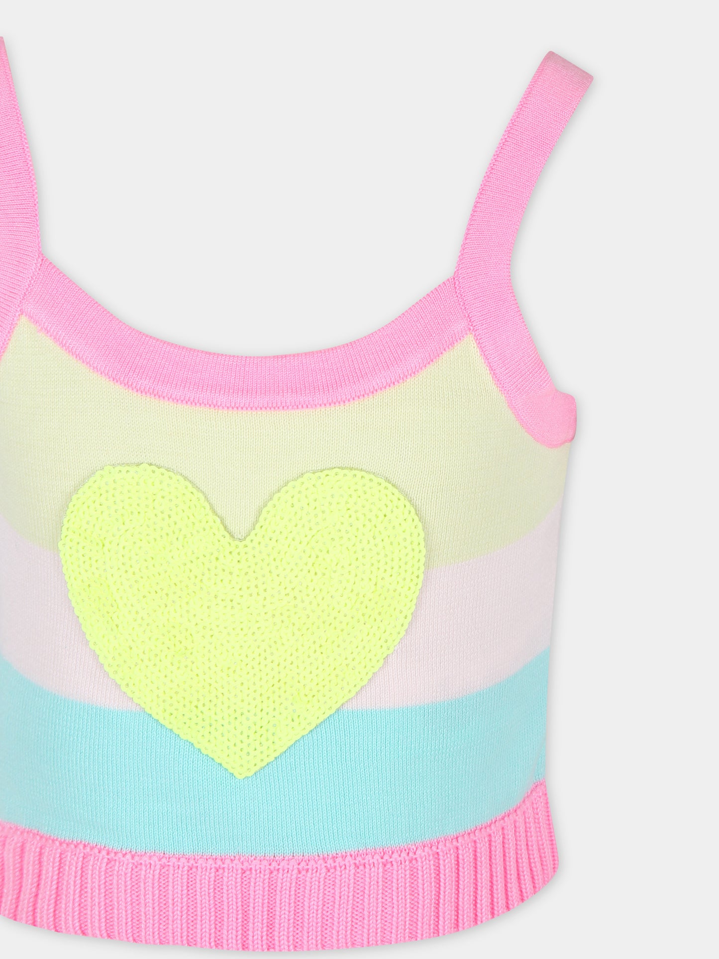 Top rosa per bambina con cuore,Billieblush,U20007 462