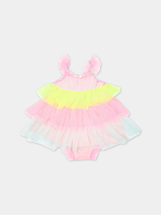 Vestito elegante multicolor per neonata,Billieblush,U20028 Z41