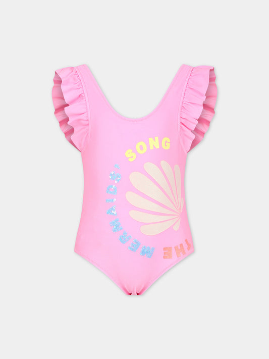 Costume intero rosa per bambina,Billieblush,U20059 462