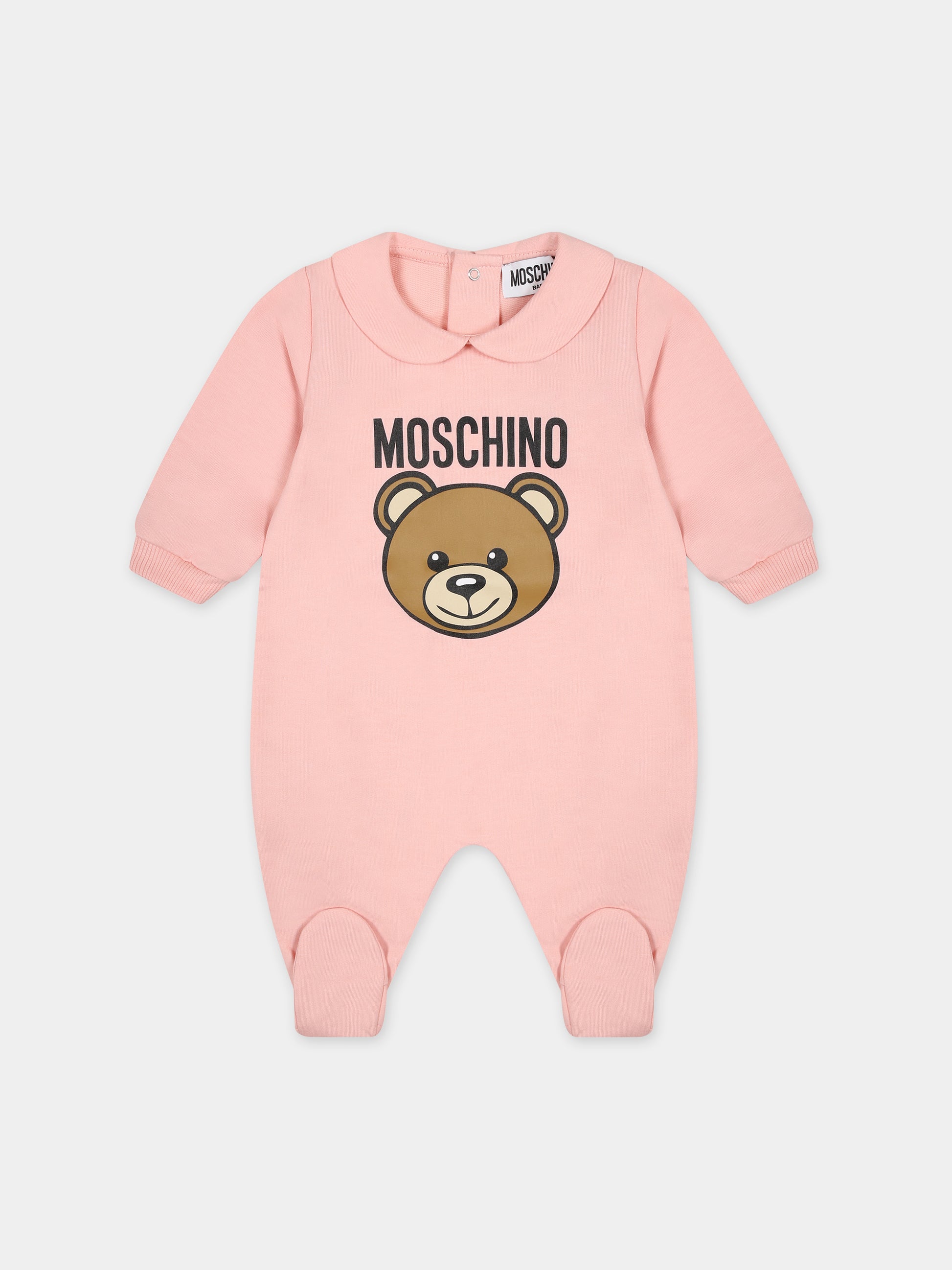 Set rosa per neonata con Teddy Bear,Moschino Kids,MUY067 LCA19 50209