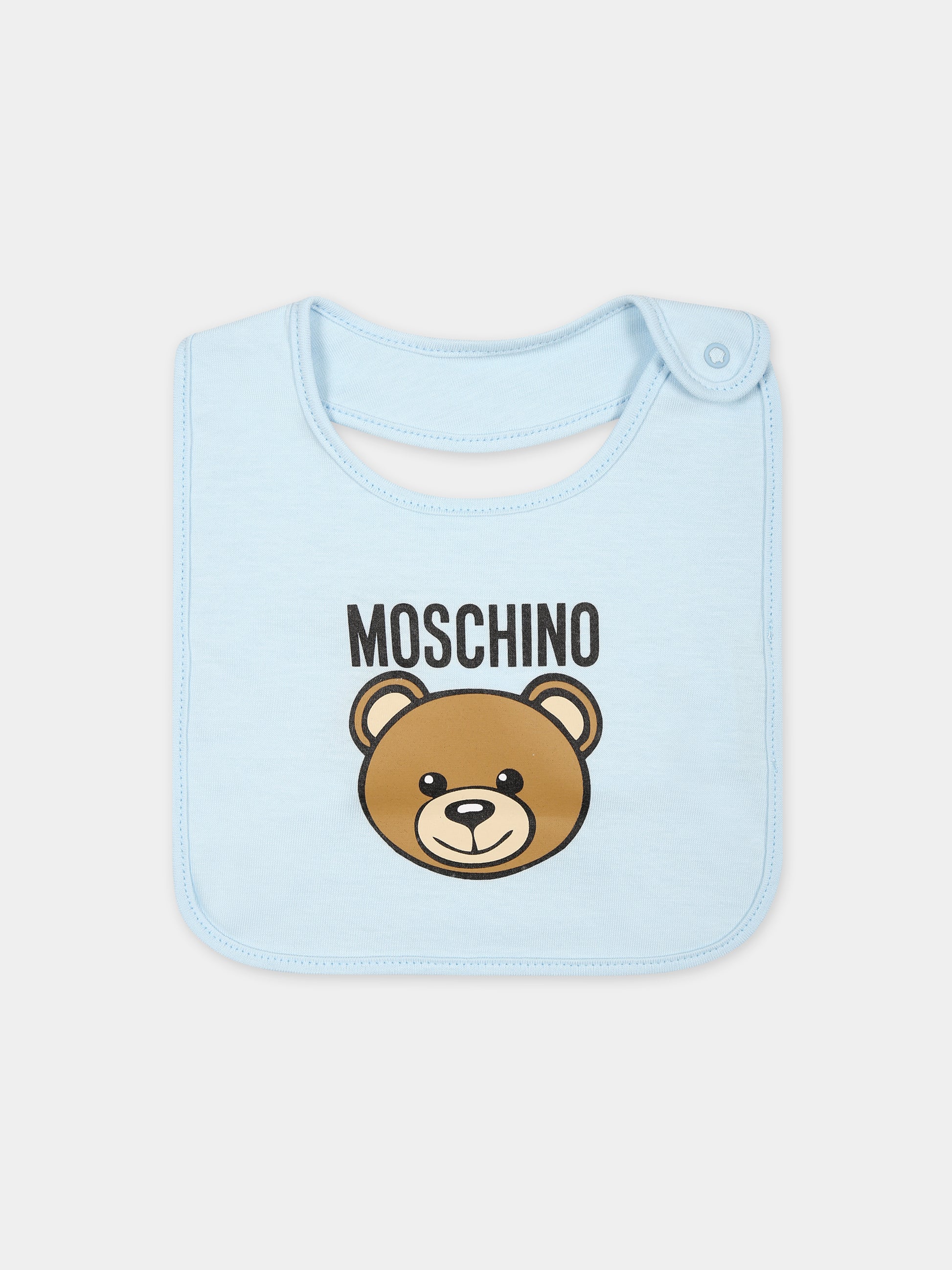 Set celeste per neonato con Teddy Bear,Moschino Kids,MUY067 LCA19 40304